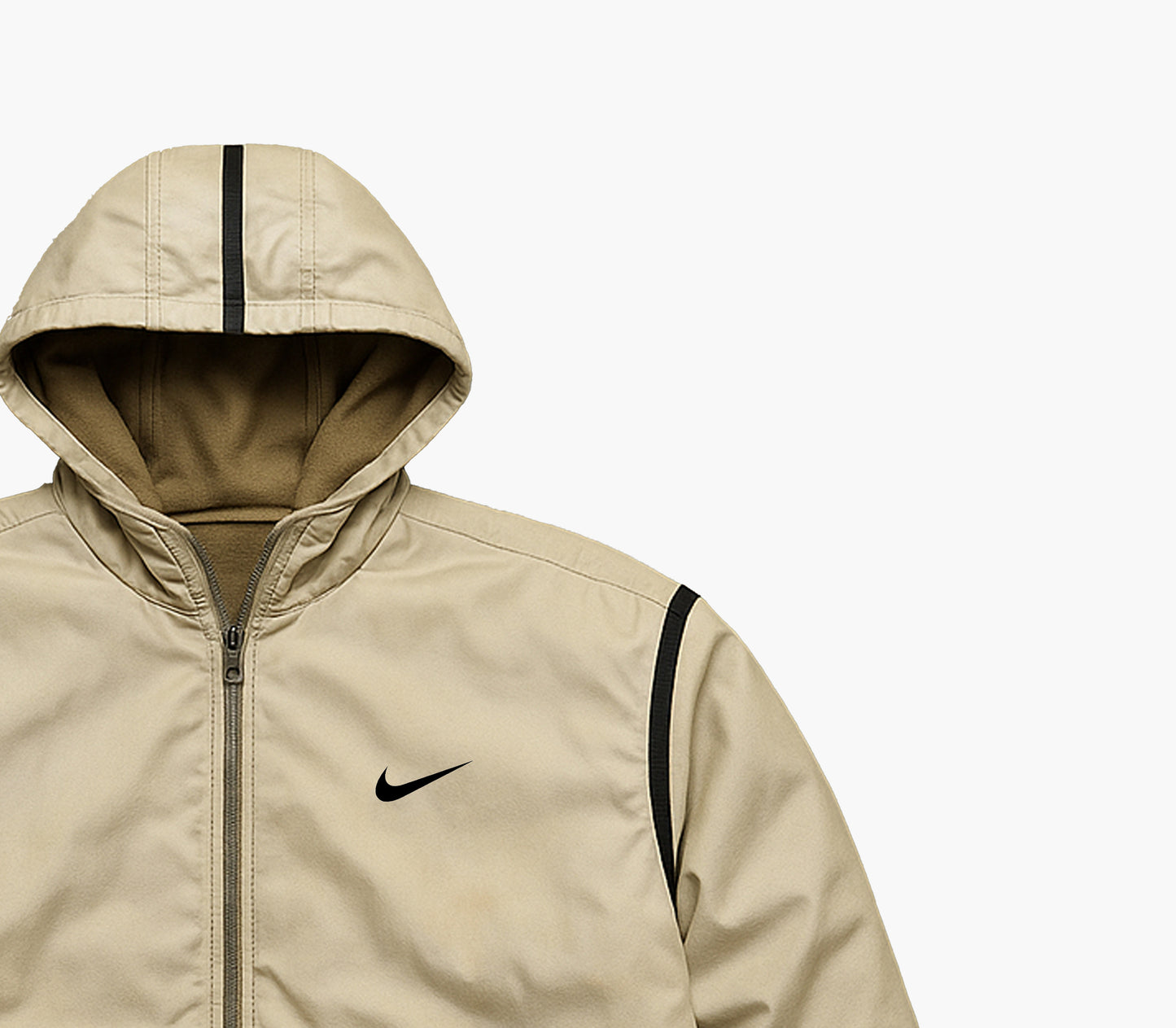 Nike Vintage Beige/Green Embroidered Logo Jacket (M)