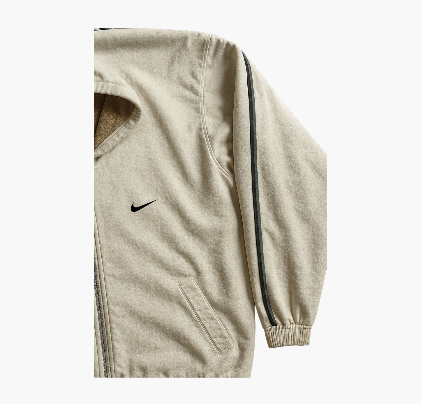Nike Vintage Beige/Green Embroidered Logo Jacket (M)