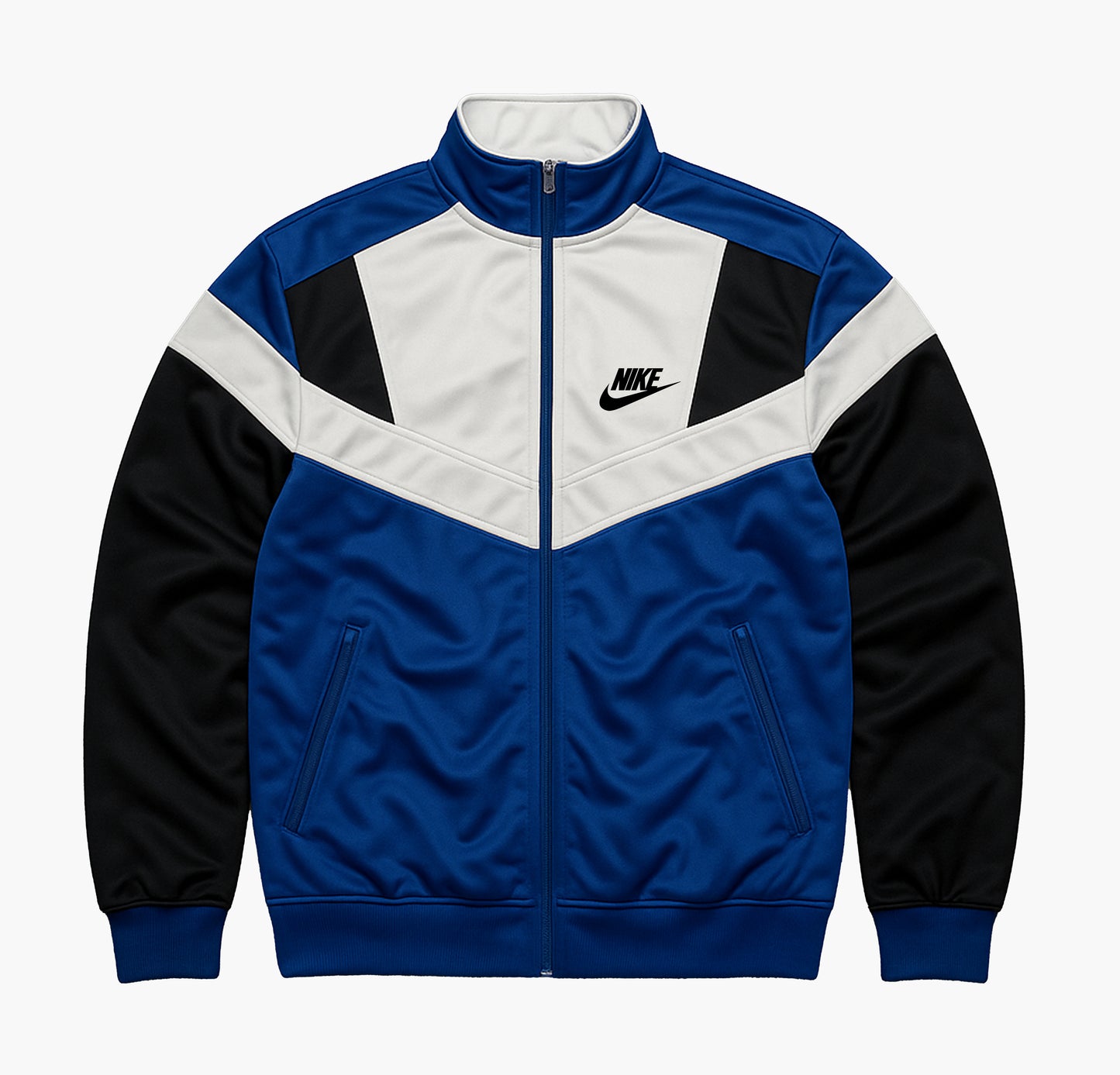Nike Vintage 90’s Y2K White/Navy Polyester Jacket (XL)