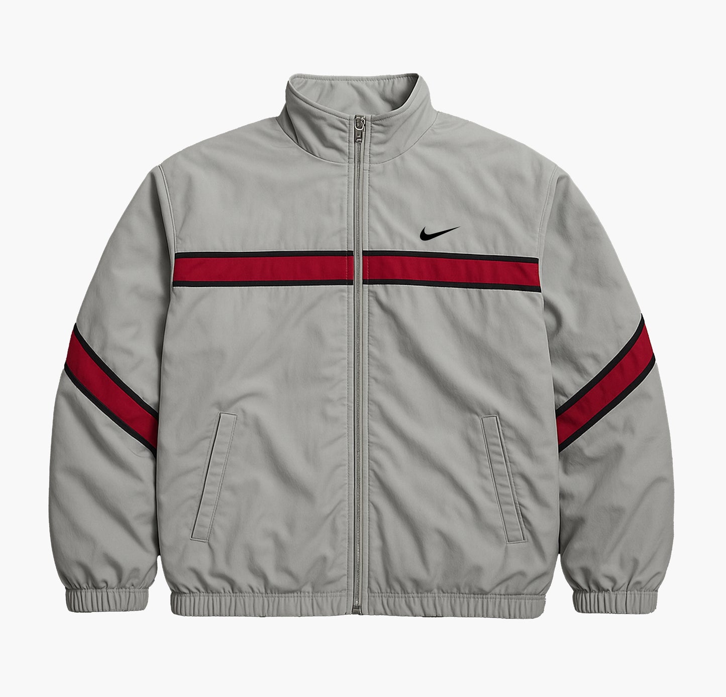 Nike Vintage Silver/Red Track Jacket (L)