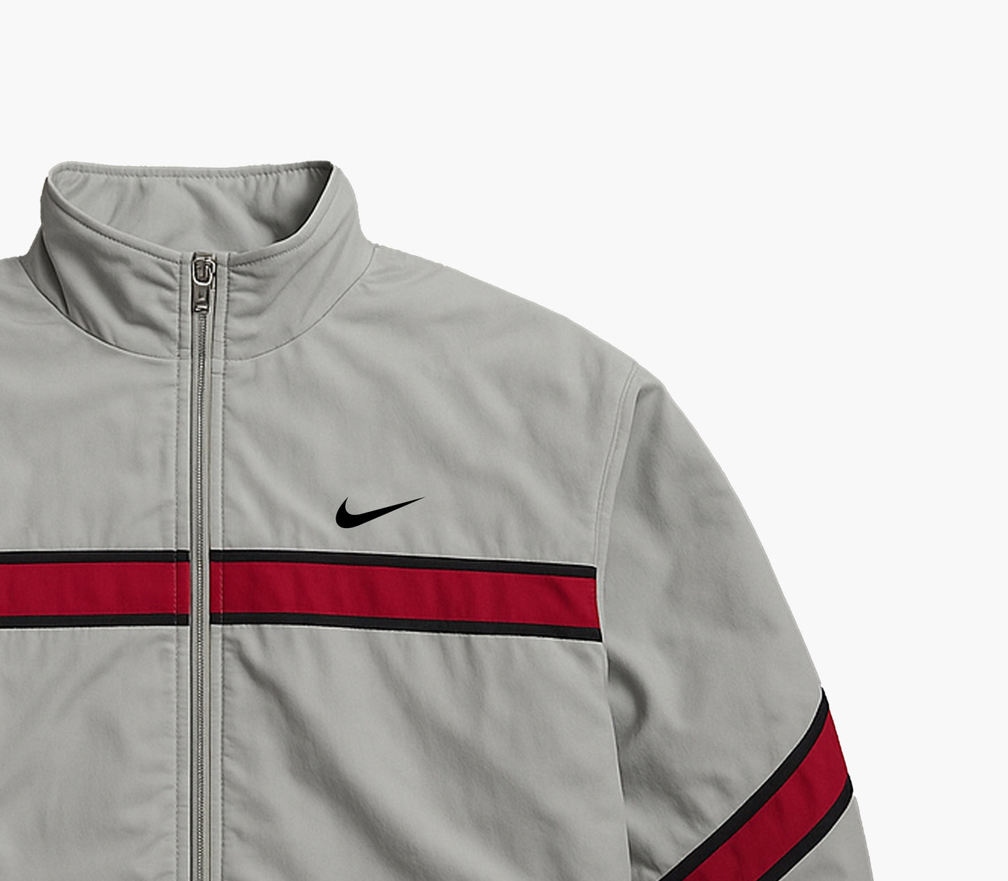 Nike Vintage Silver/Red Track Jacket (L)