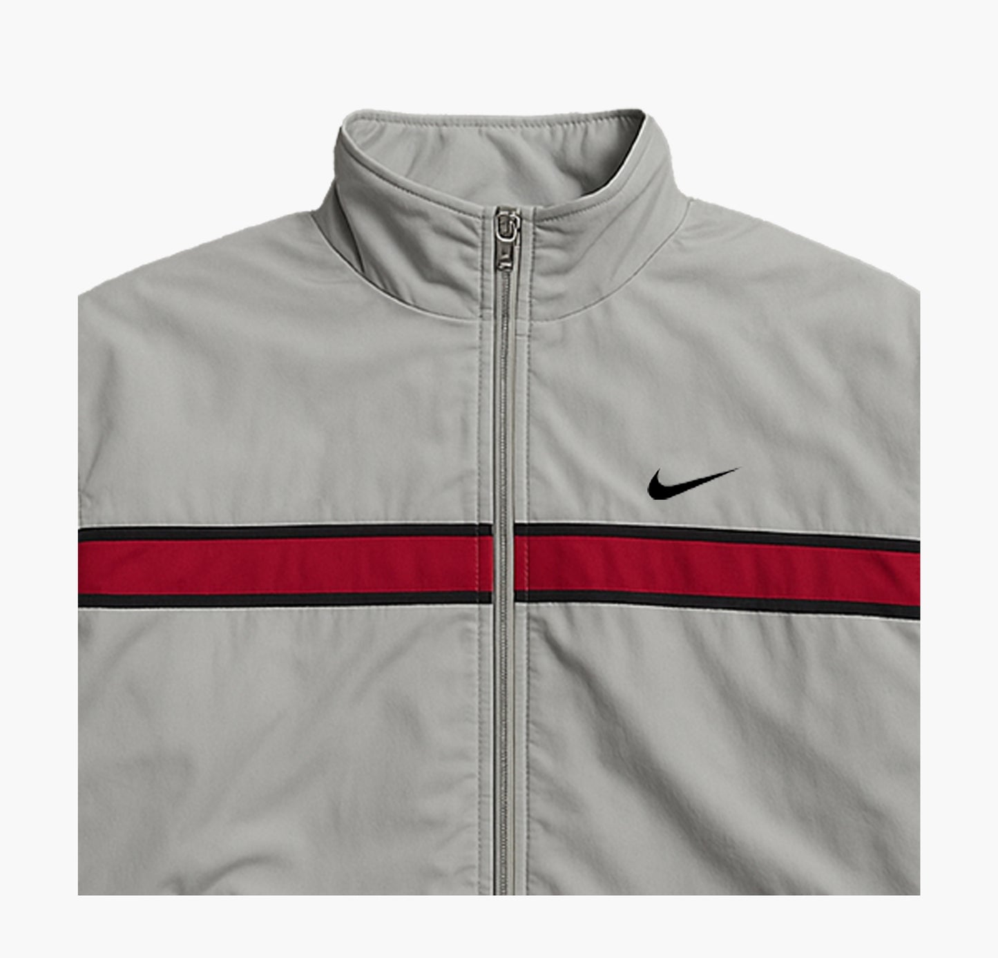 Nike Vintage Silver/Red Track Jacket (L)