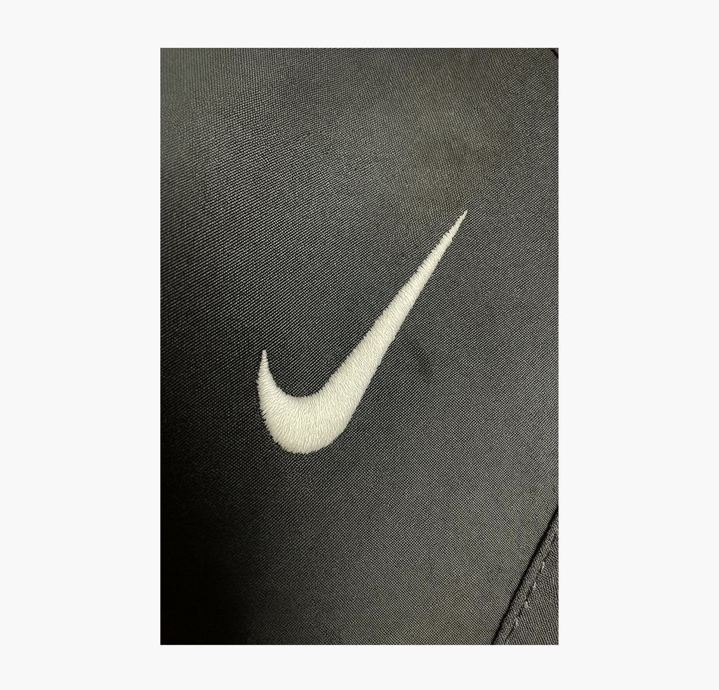 Nike Vintage Solo Swoosh Black/Blue Embroidered Logo Jacket (S)