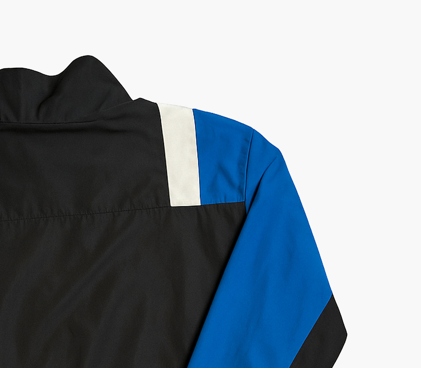 Nike Vintage Solo Swoosh Black/Blue Embroidered Logo Jacket (S)