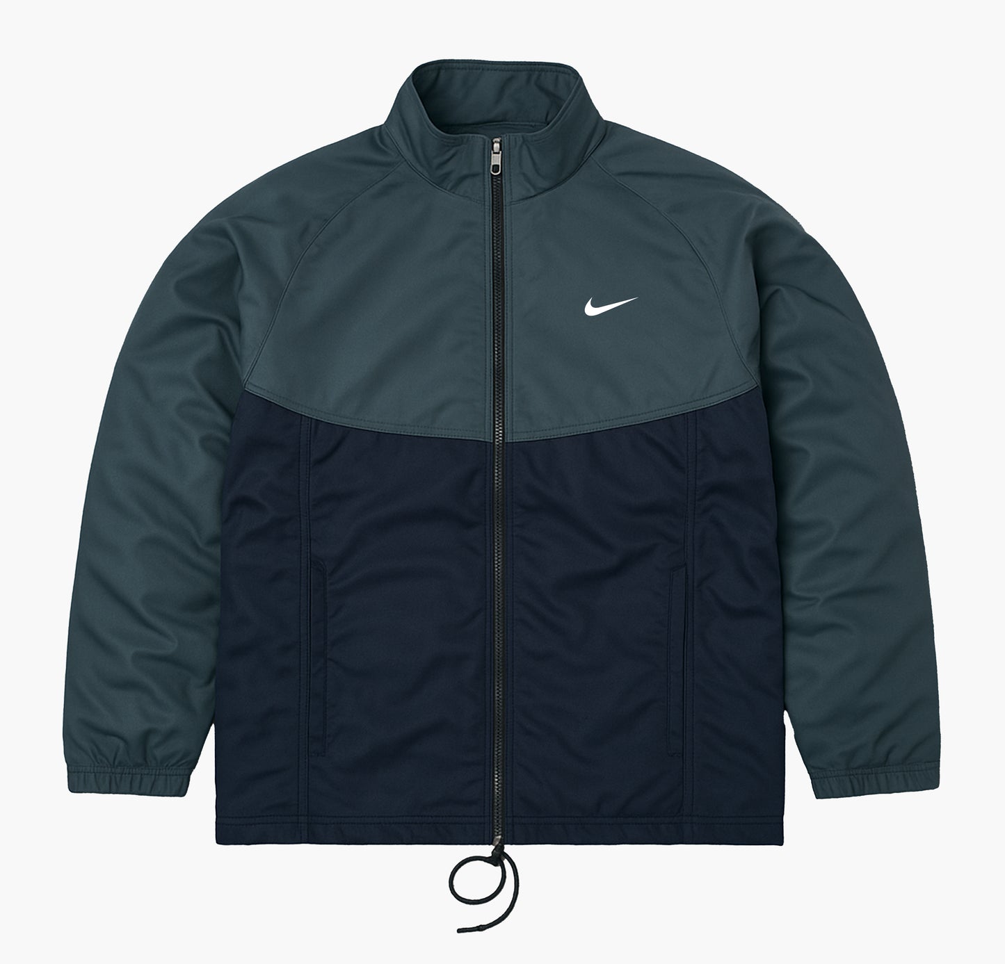 Nike Vintage 90’s Y2K Grey/Black Swoosh Track Jacket (M)