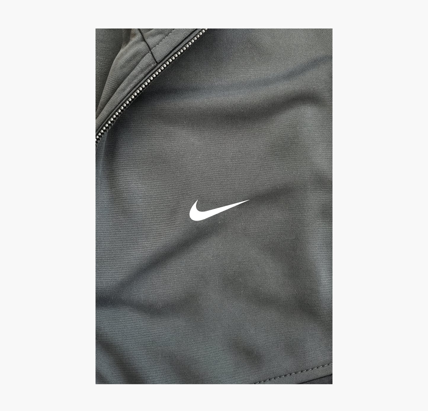 Nike Vintage 90’s Y2K Grey/Black Swoosh Track Jacket (M)