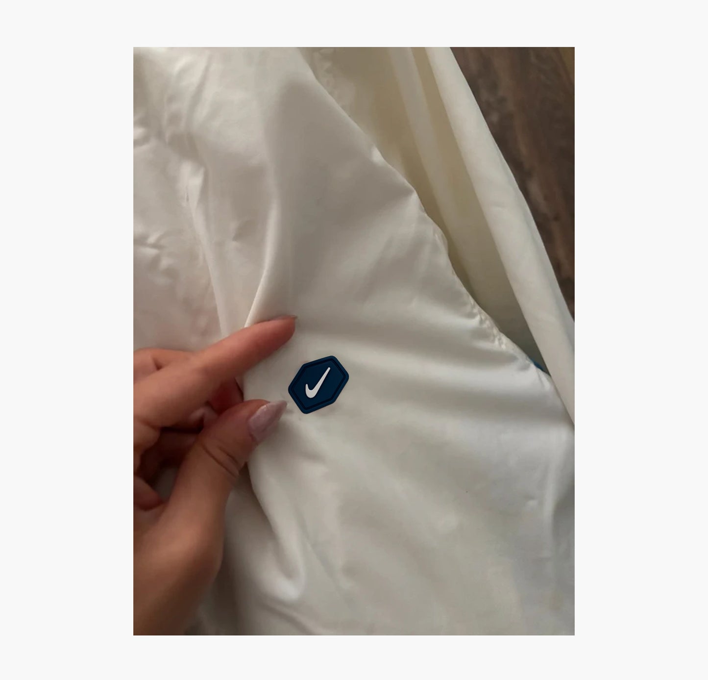 Nike Vintage White/Blue Bomber Windbreaker Jacket (M)