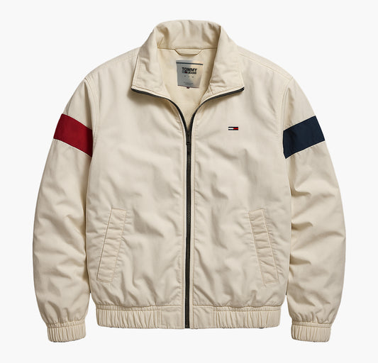 Tommy Jeans White Popeline Retro 90’s Track Jacket (M)