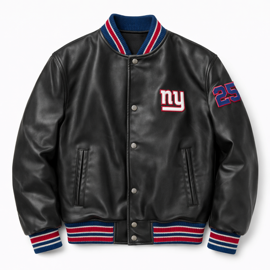 NFL NY Giants Bomber Jacket Black (L)