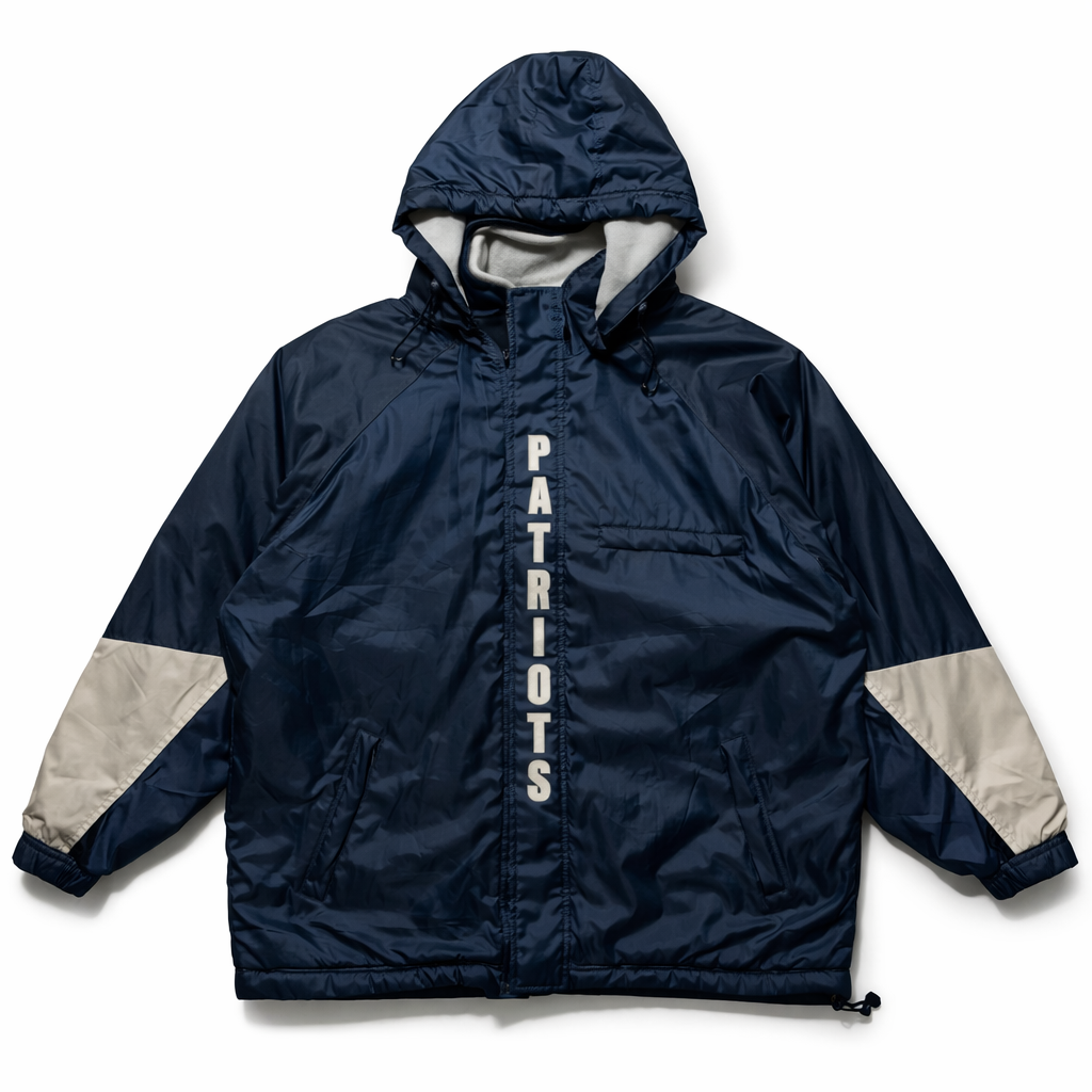 NFL New England Patriots Fleece Jacket Navy Vintage (L)