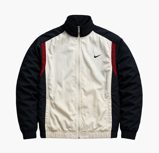 Nike Two-Tone Windbreaker Navy/White Lightweight Jacket (M)