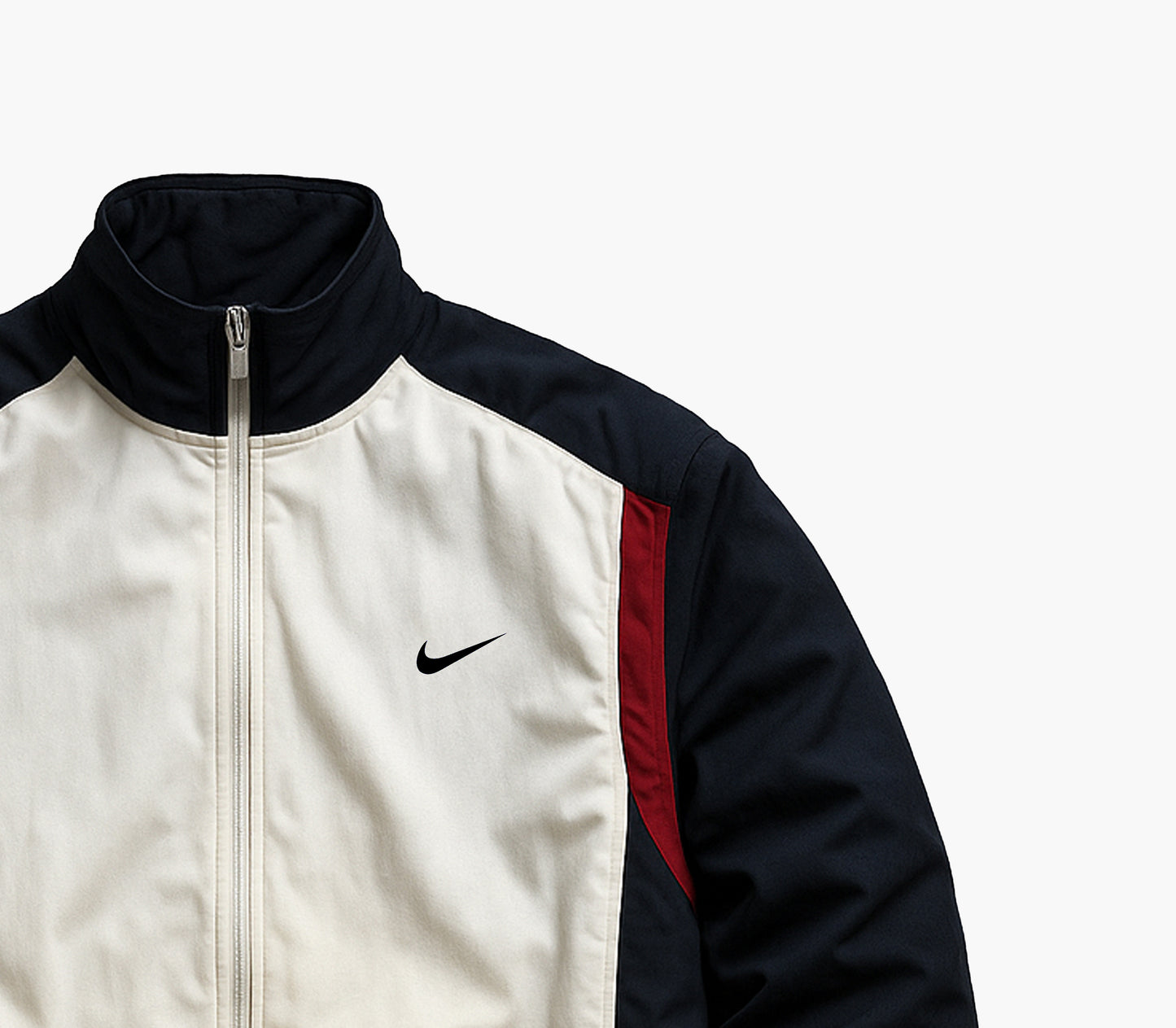 Nike Two-Tone Windbreaker Navy/White Lightweight Jacket (M)