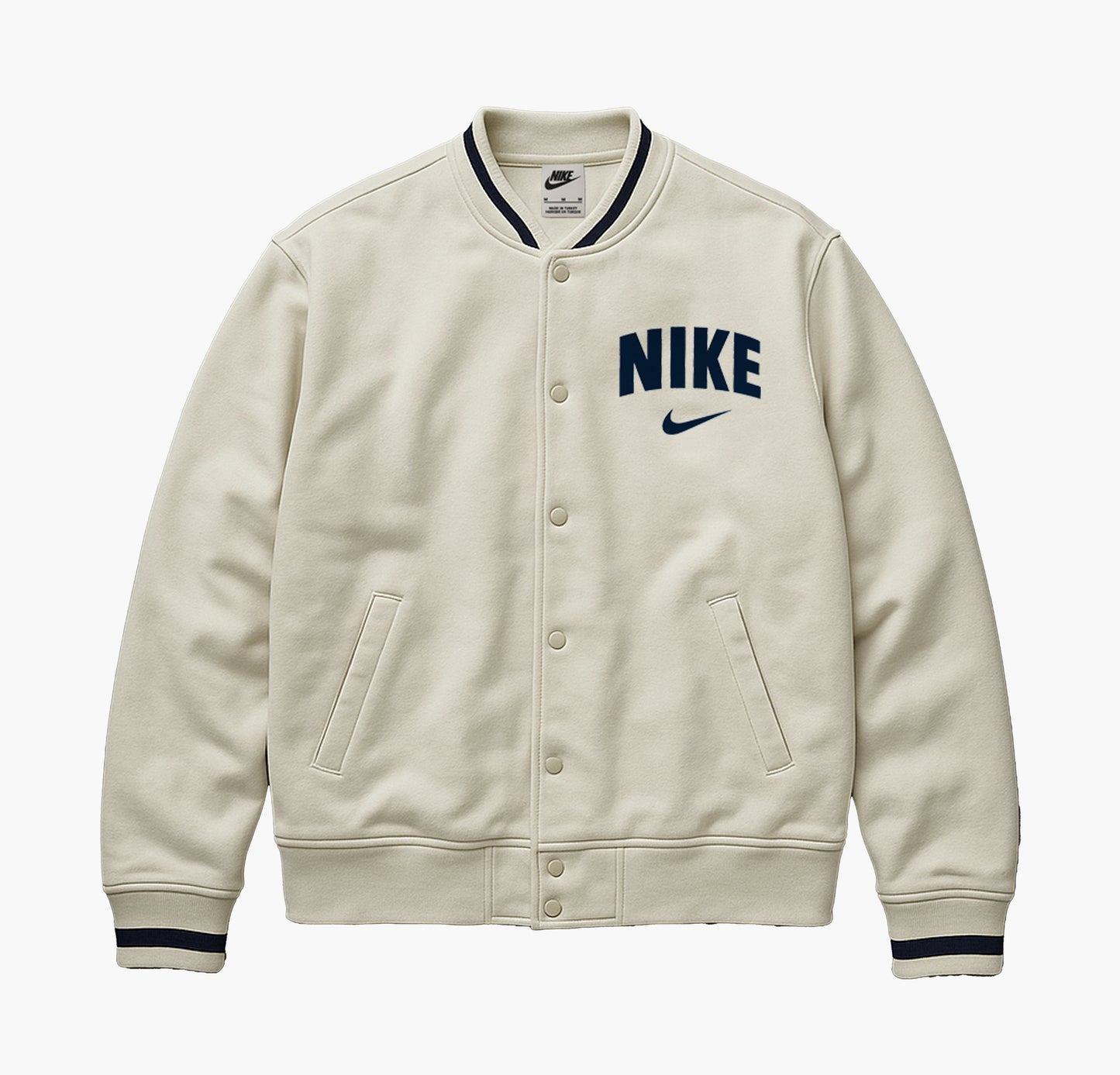 Nike College Jacket White Varsity Style (M)