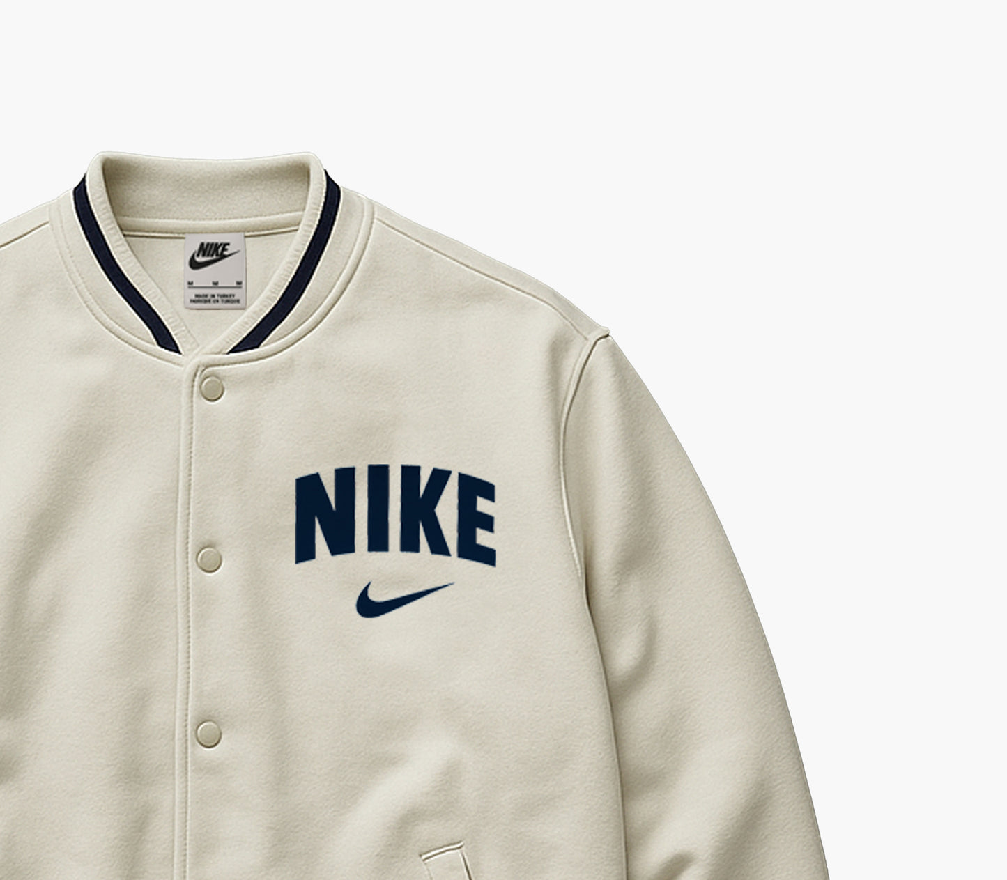 Nike College Jacket White Varsity Style (M)