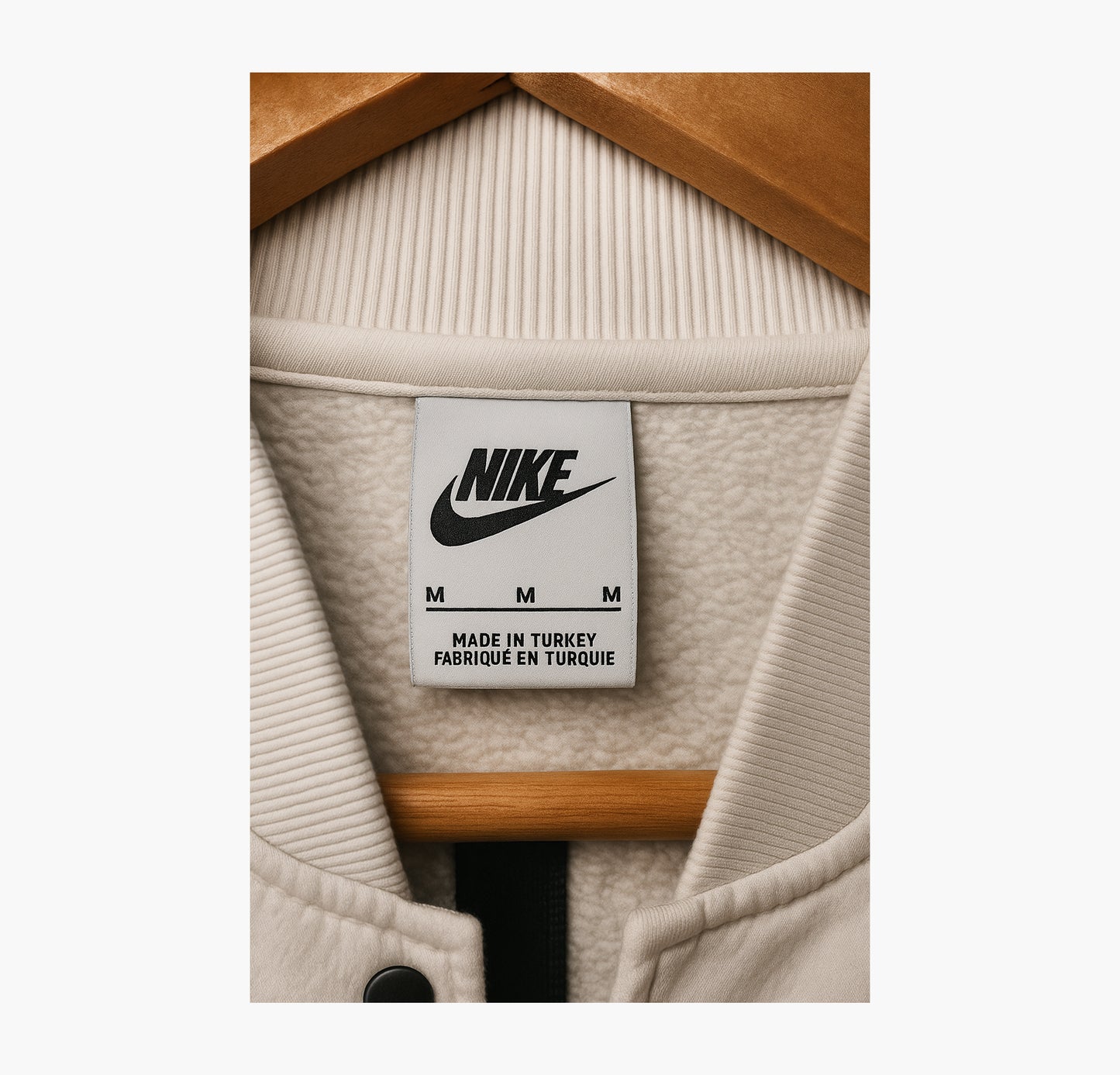 Nike College Jacket White Varsity Style (M)