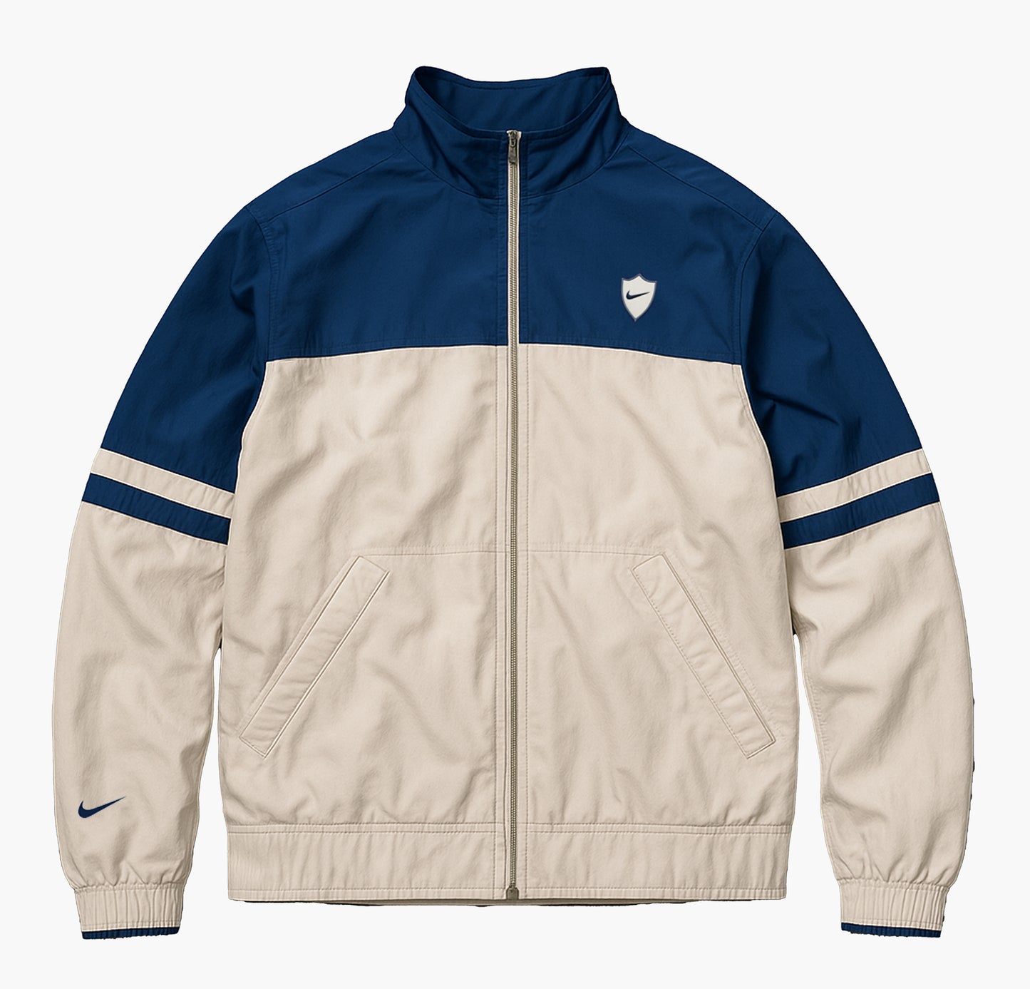 Nike Vintage Track Jacket Two-Tone Embroidered Logo (L)