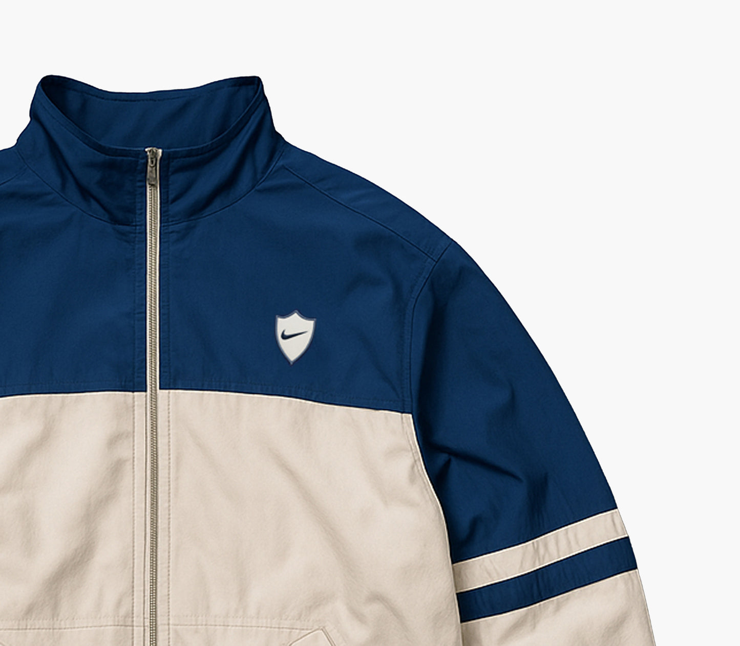 Nike Vintage Track Jacket Two-Tone Embroidered Logo (L)