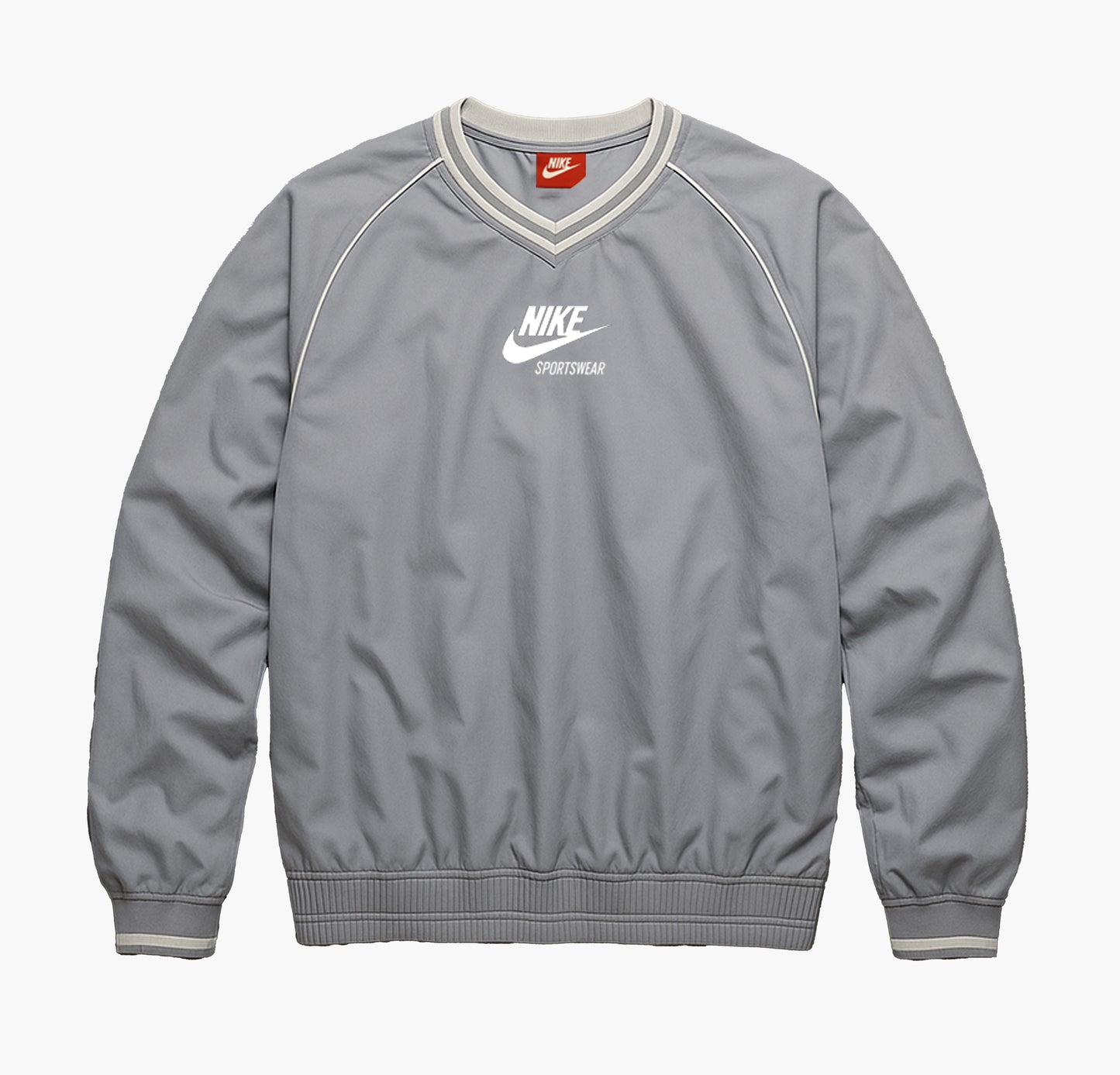 Nike Windbreaker Lightweight Grey Zip-Up (L)