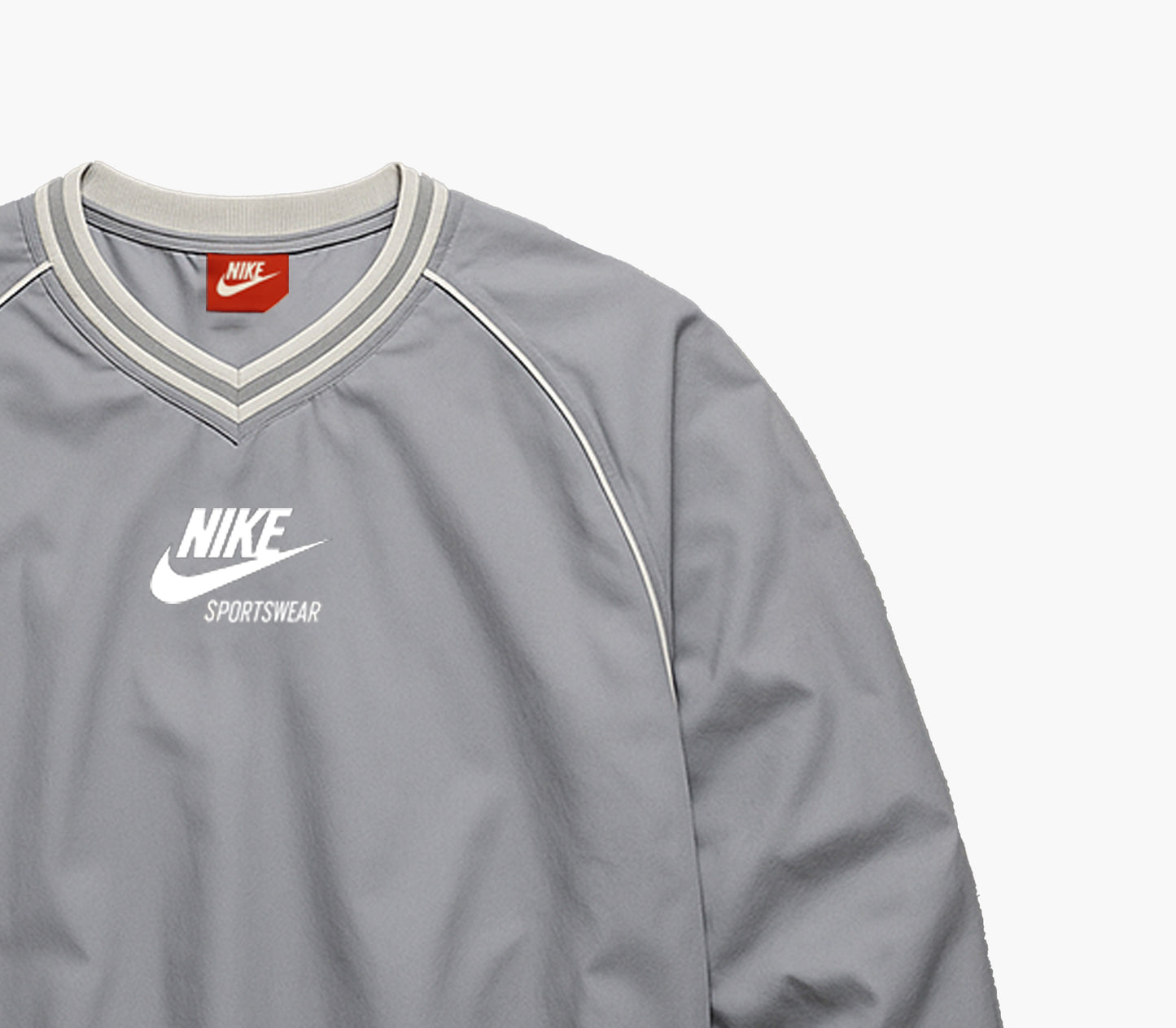 Nike Windbreaker Lightweight Grey Zip-Up (L)