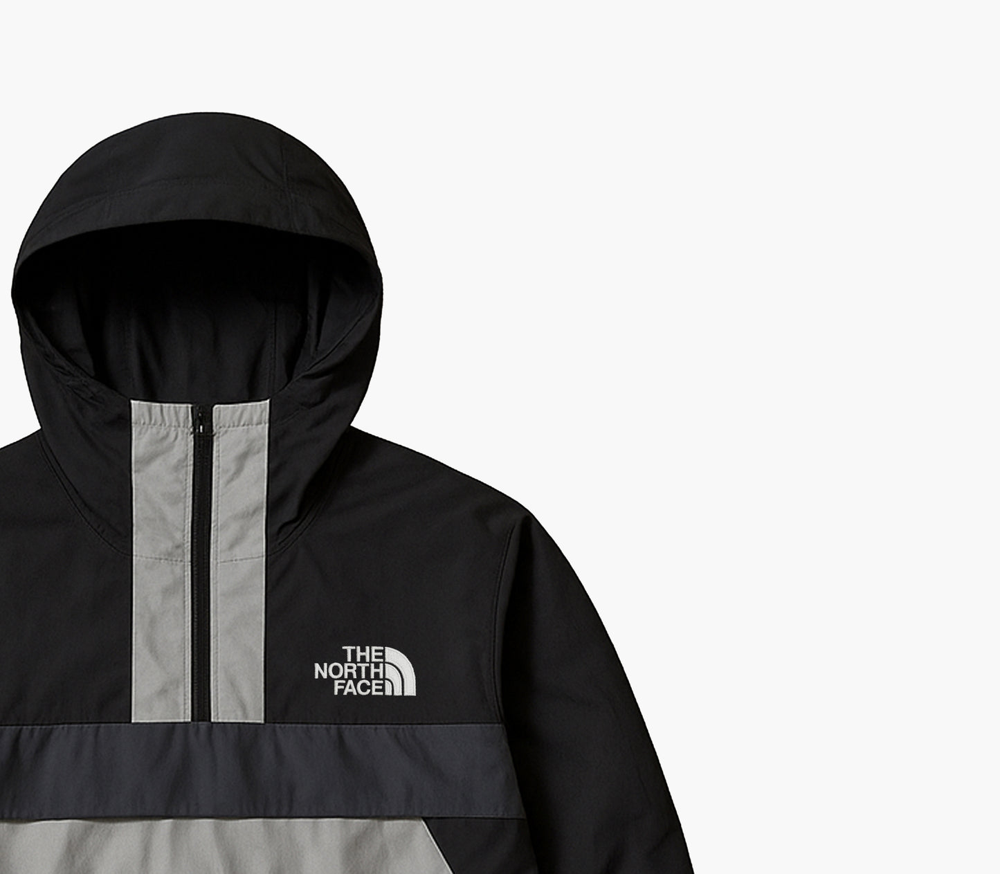 The North Face Windbreaker Summer Jacket Black Grey (S)