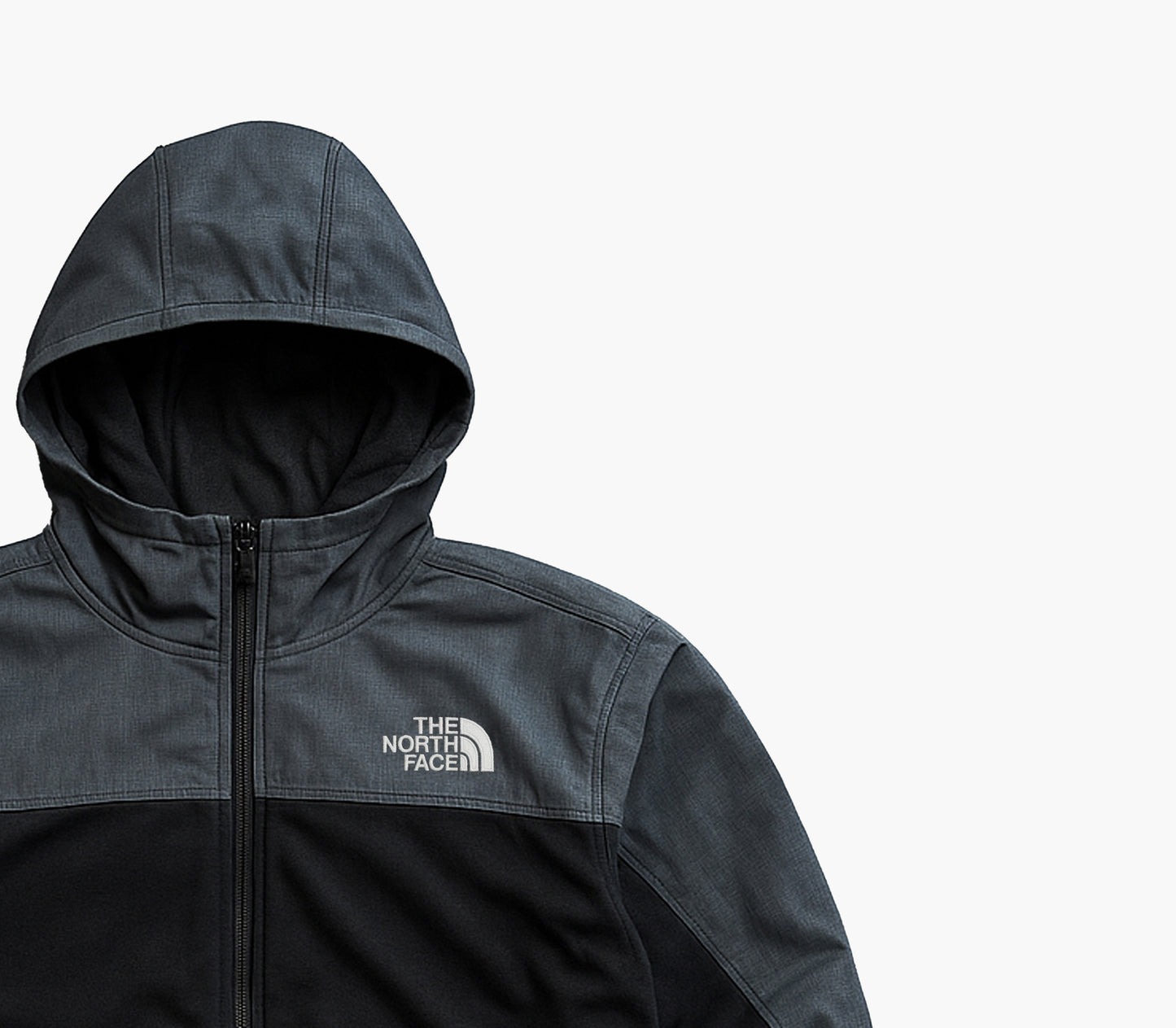 The North Face Full-Zip Hooded Jacket Grey Black (M)