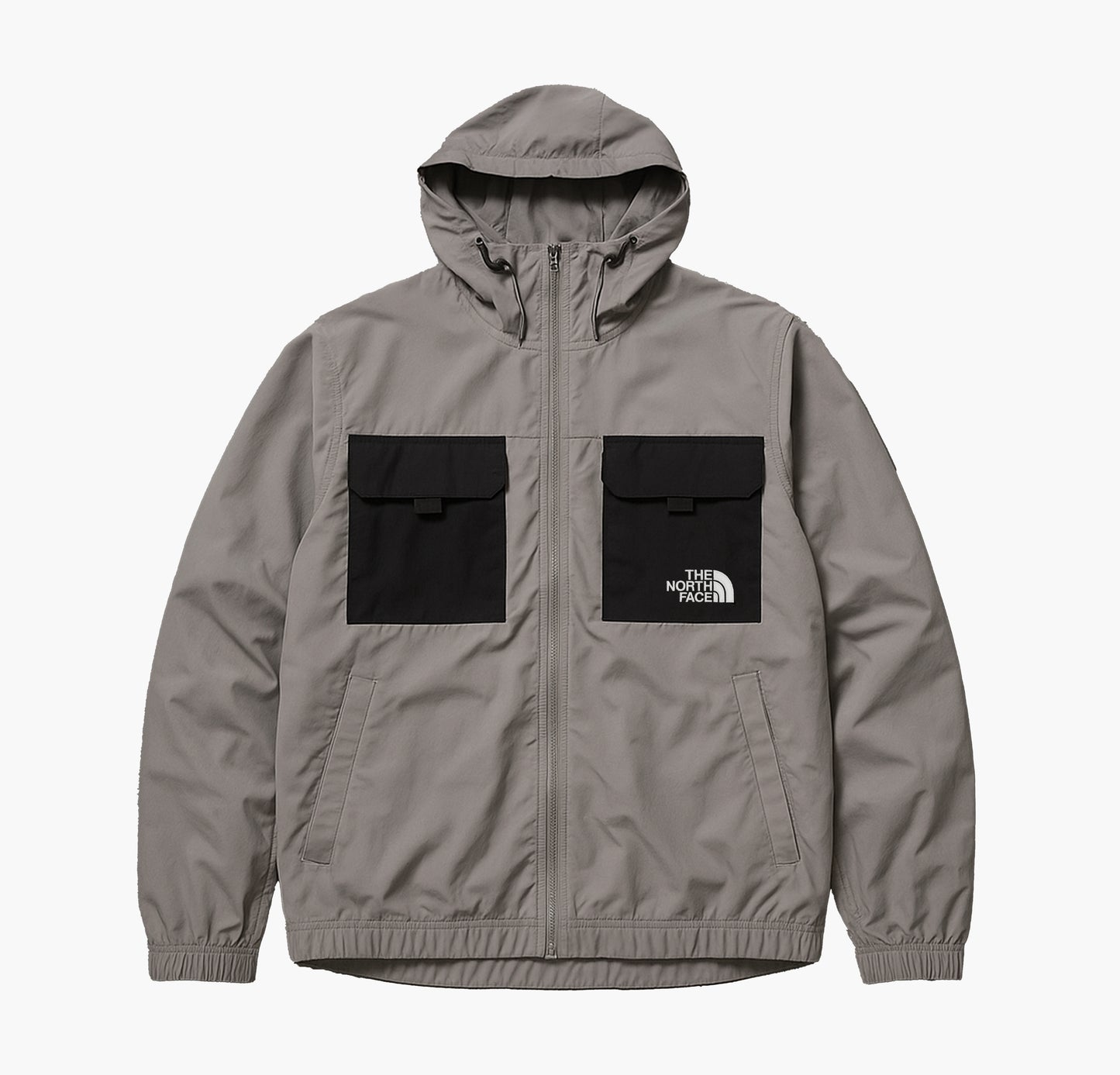 The North Face Windbreaker Jacket Grey Black (L)