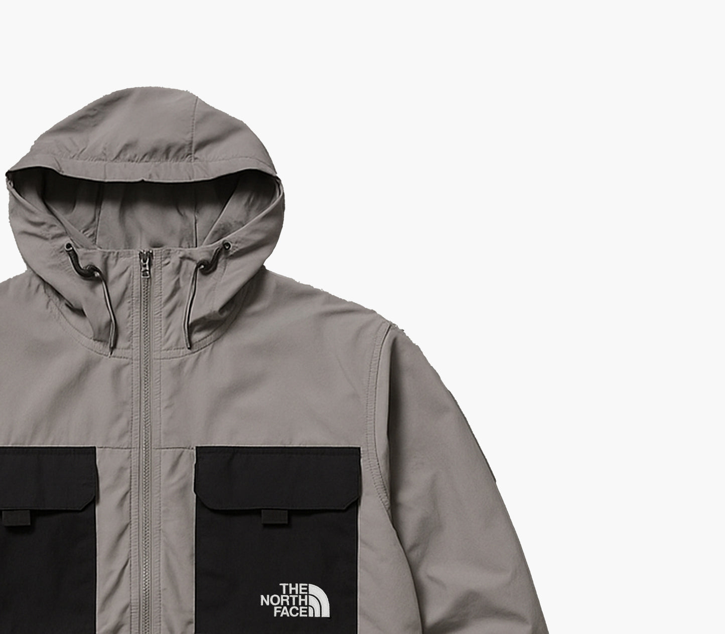 The North Face Windbreaker Jacket Grey Black (L)