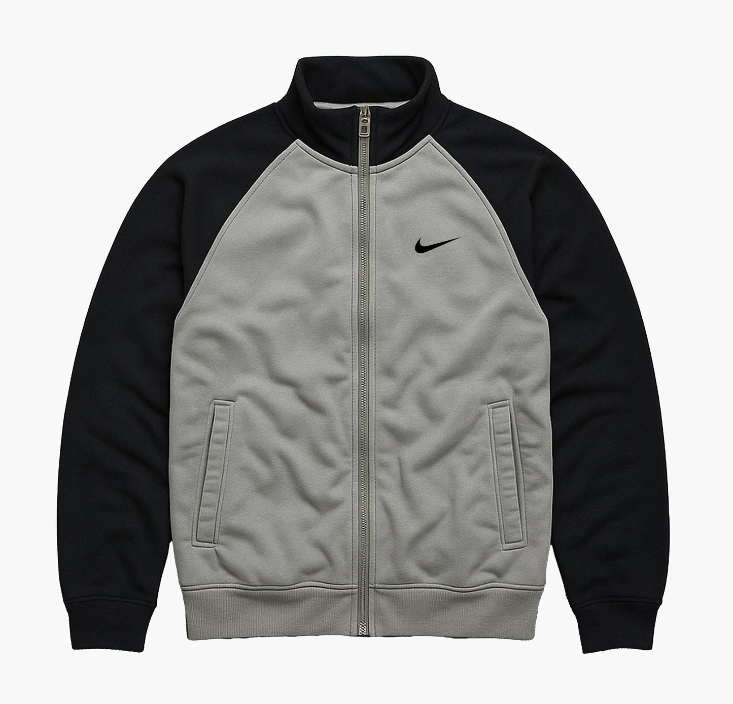 Nike Grey & Black Zip Hoodie (S)