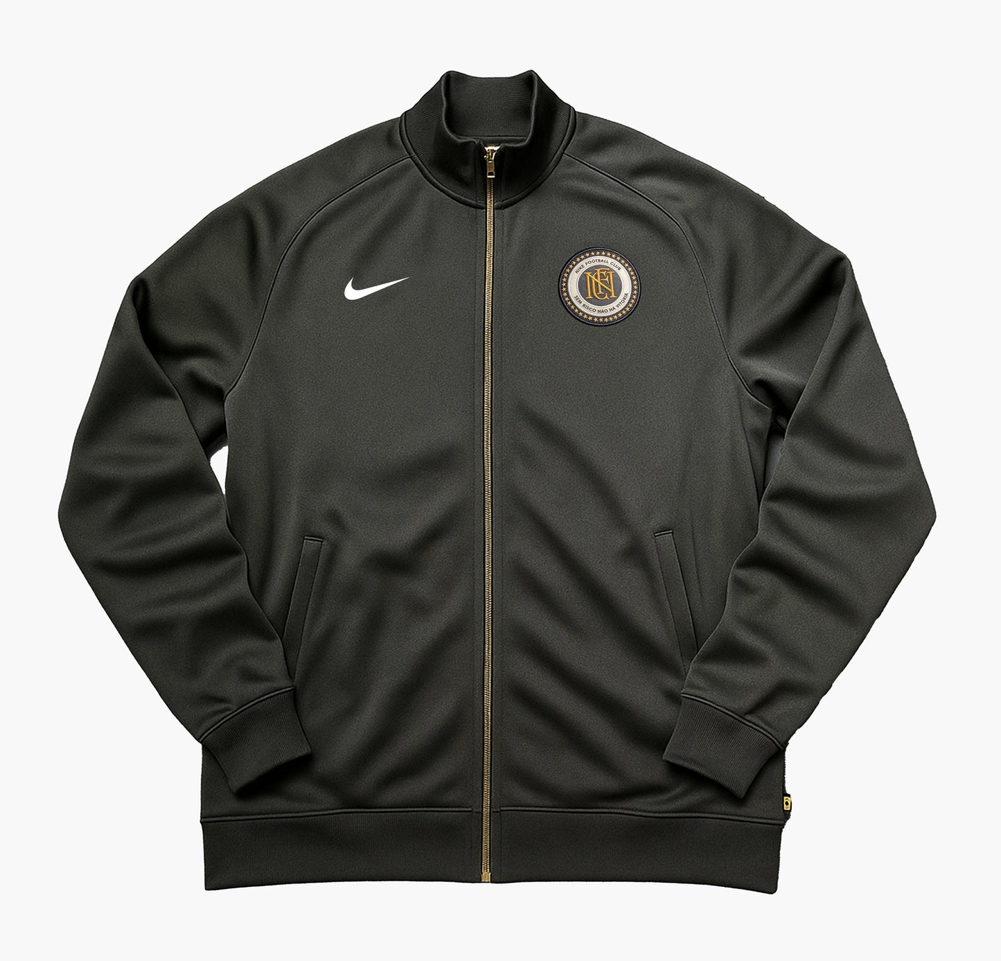Nike Black & Gold Zip Jacket (L)