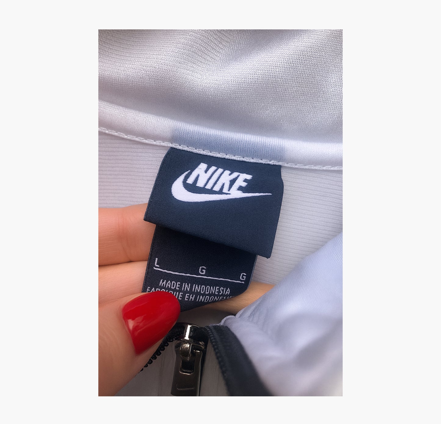Nike White & Blue Jacket (L)