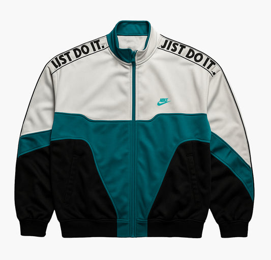 Nike Turquoise & White Vintage Jacket (L)