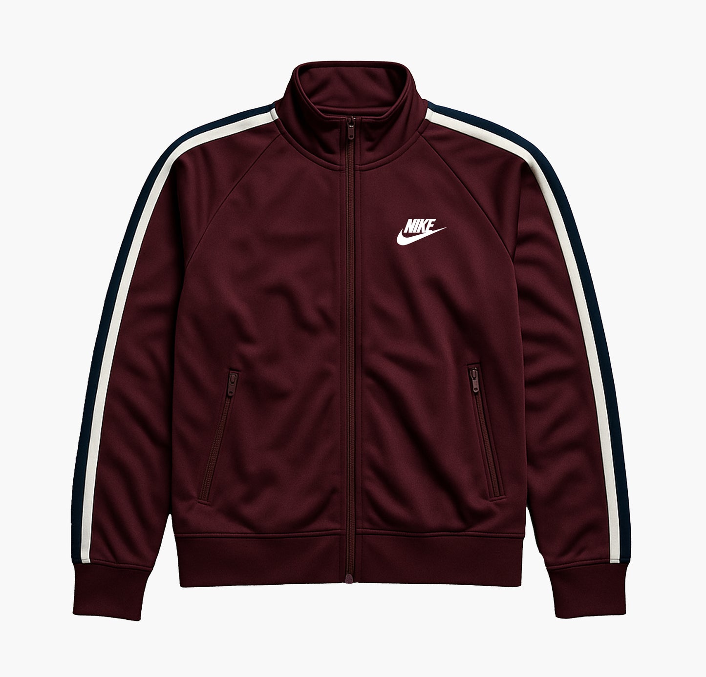 Nike Burgundy & Navy Track Jacket (M)