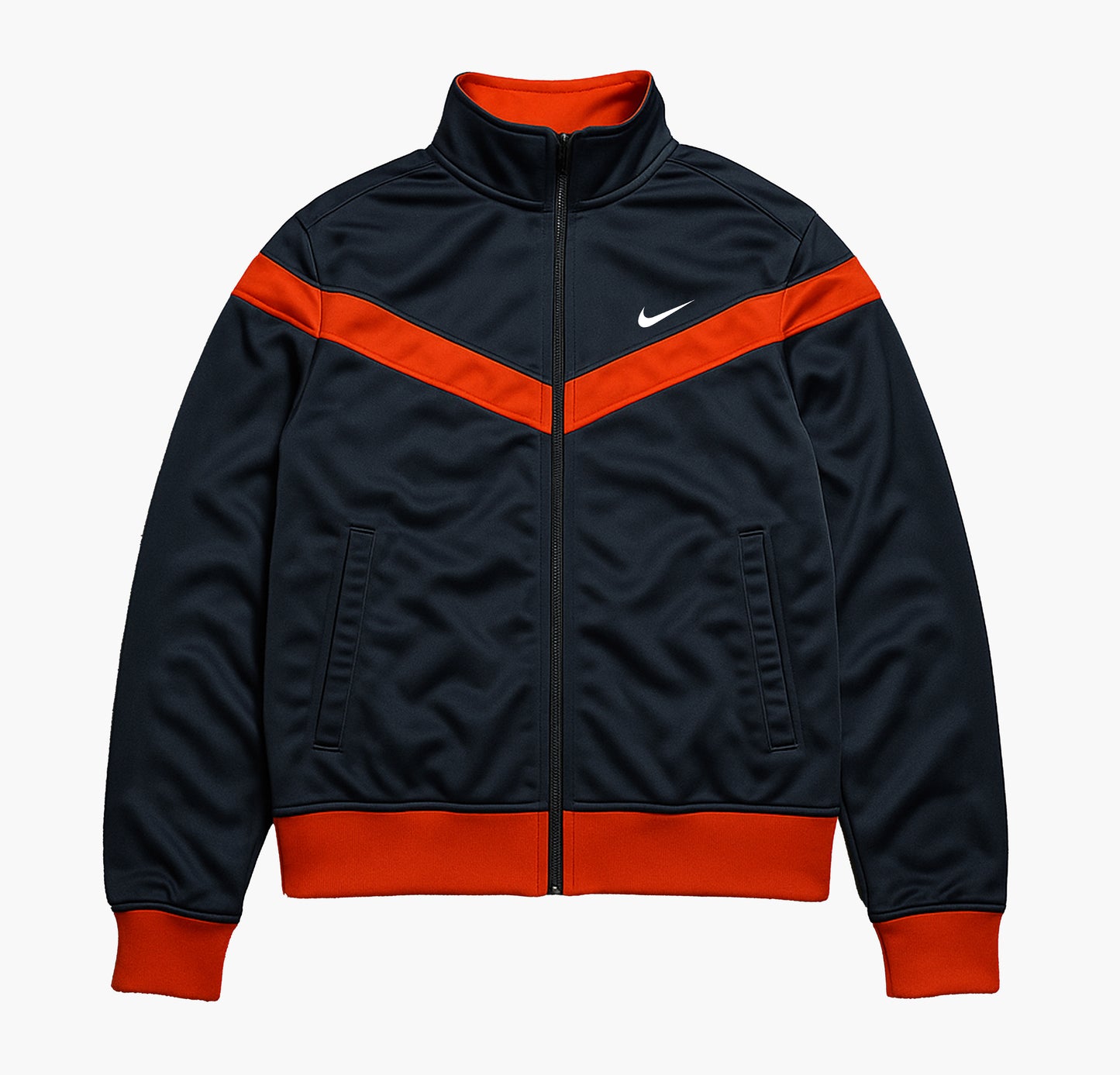 Nike Grey & Orange Vintage Track Jacket (M)
