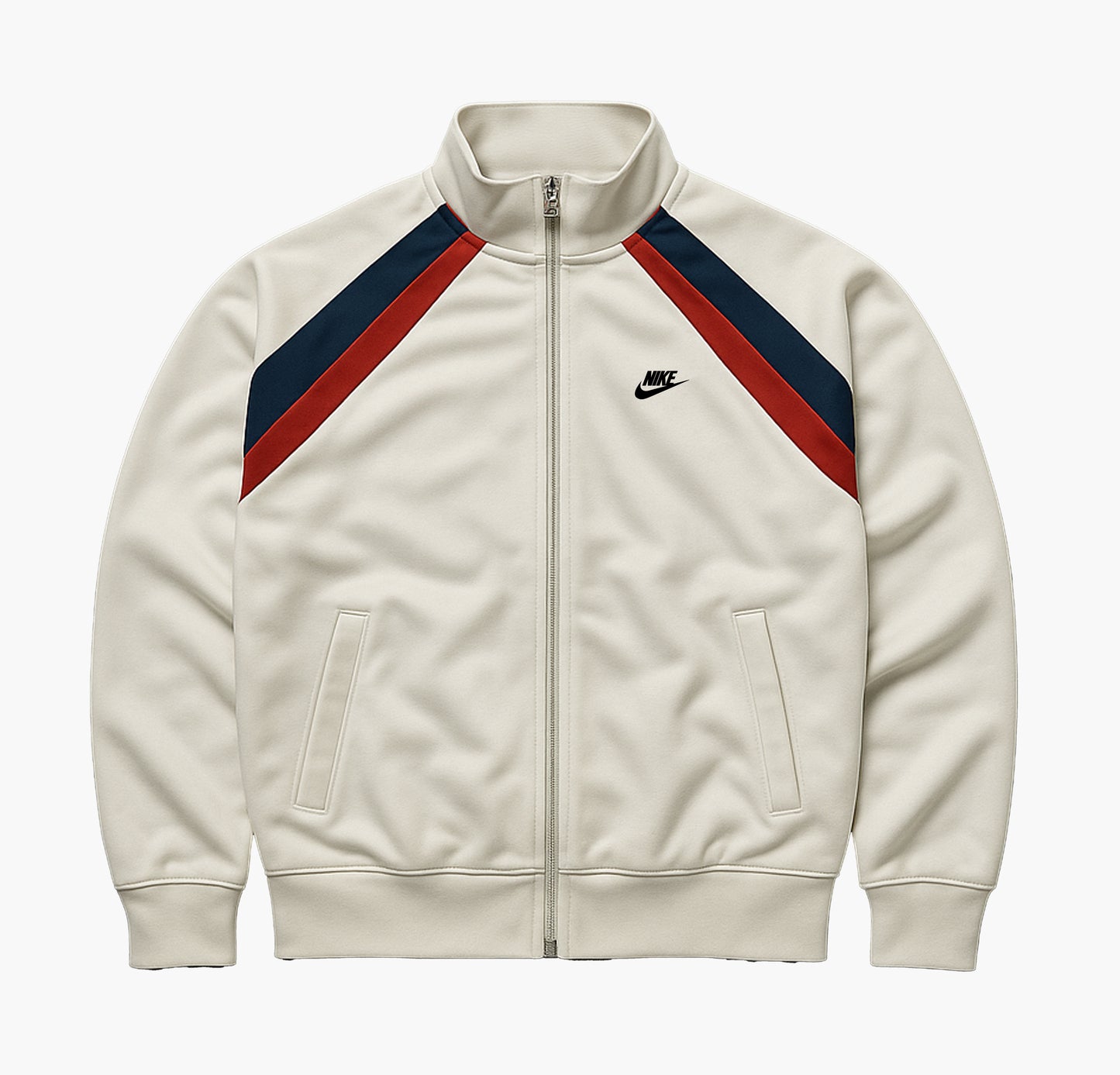 Nike White & Red Zip Jacket (M)