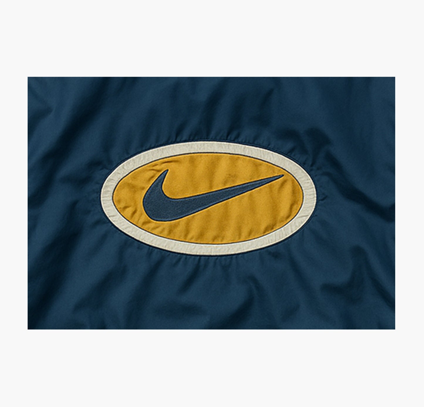 Nike Vintage Puffer Parka Jacket Embroidered 90’s Navy / Yellow (S)