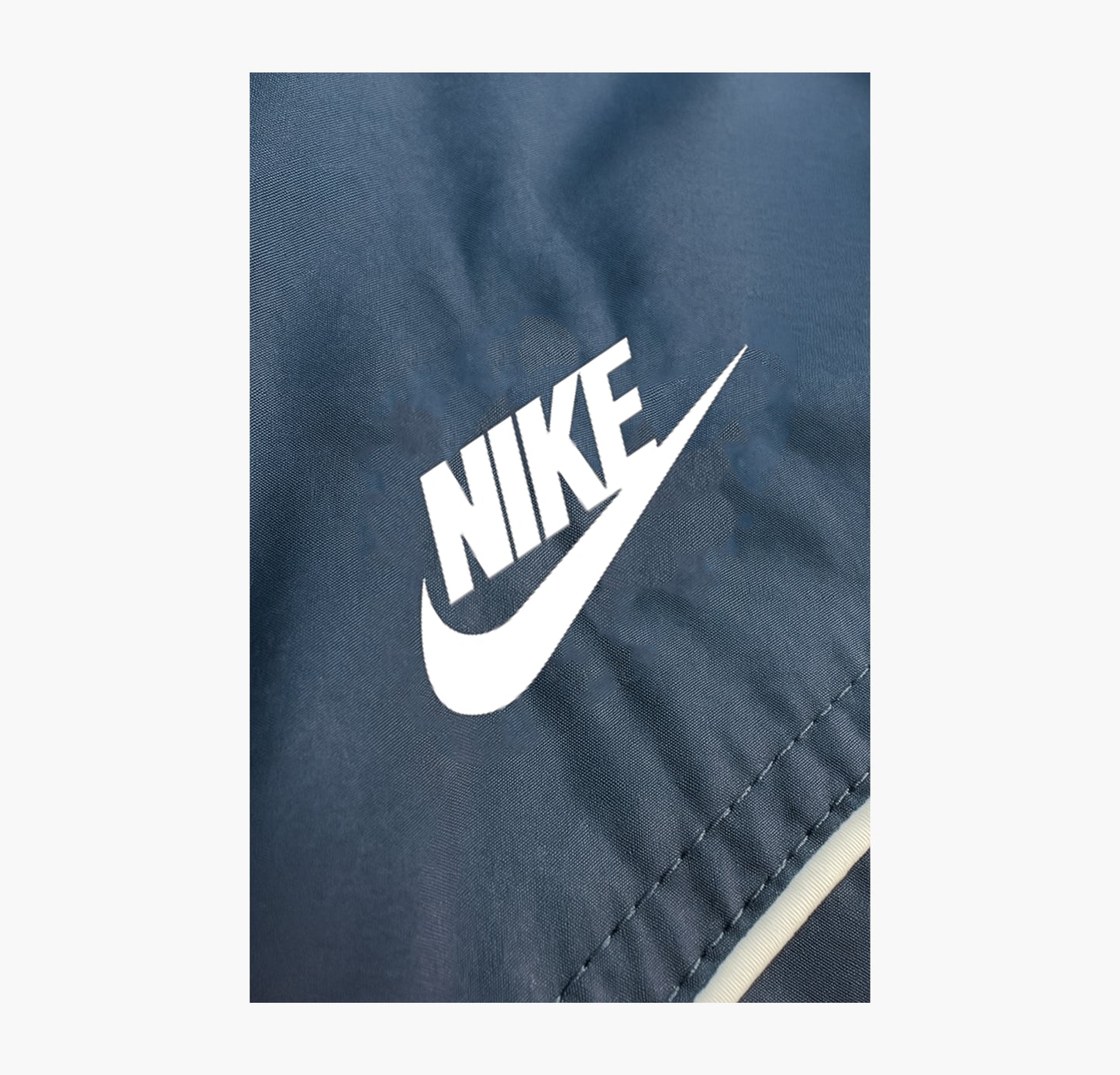 Nike Vintage Puffer Jacket Dark Blue Embroidered Logo (S)