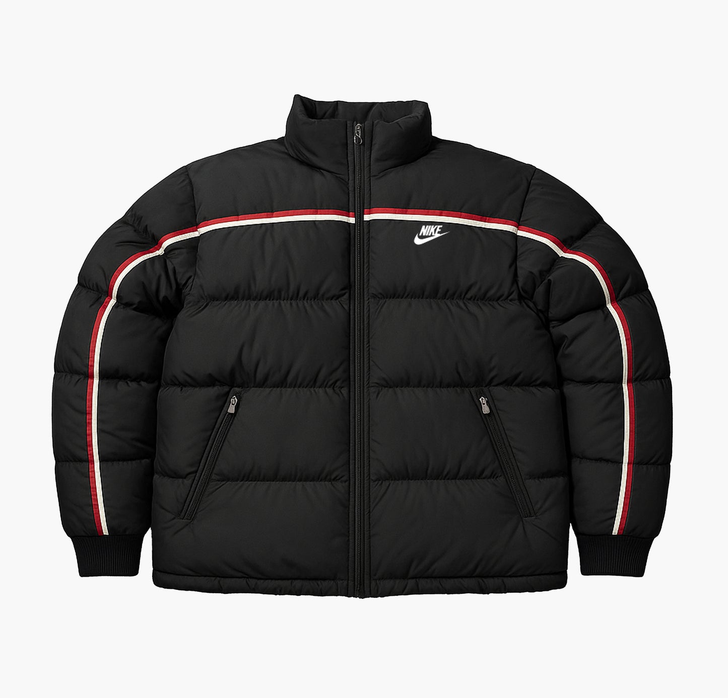 Nike Vintage Puffer Jacket Black / Red (L)