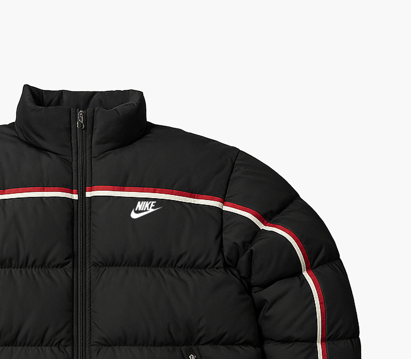 Nike Vintage Puffer Jacket Black / Red (L)