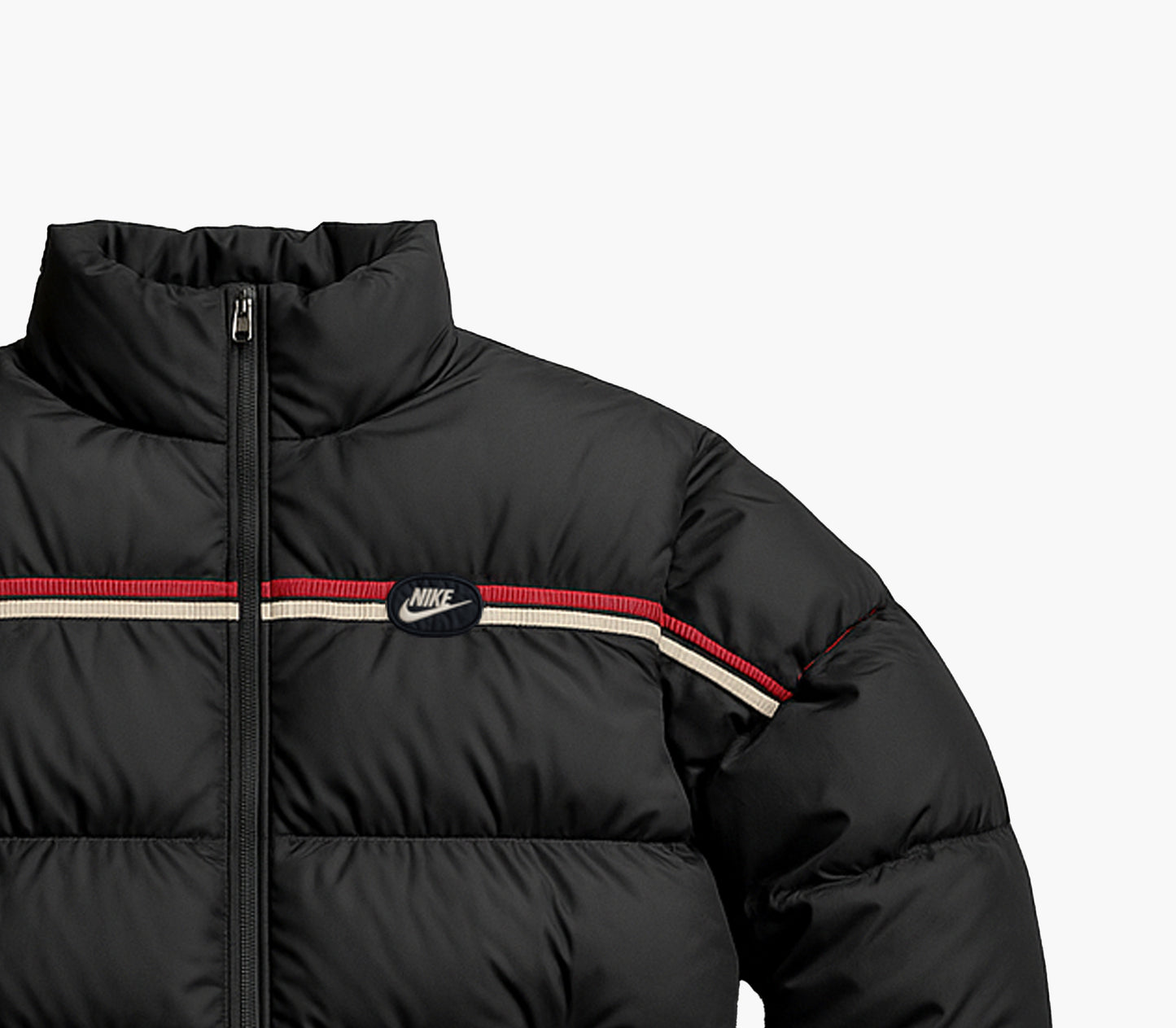 Nike Air Vintage Quilted Puffer Jacket Black / Red (S)