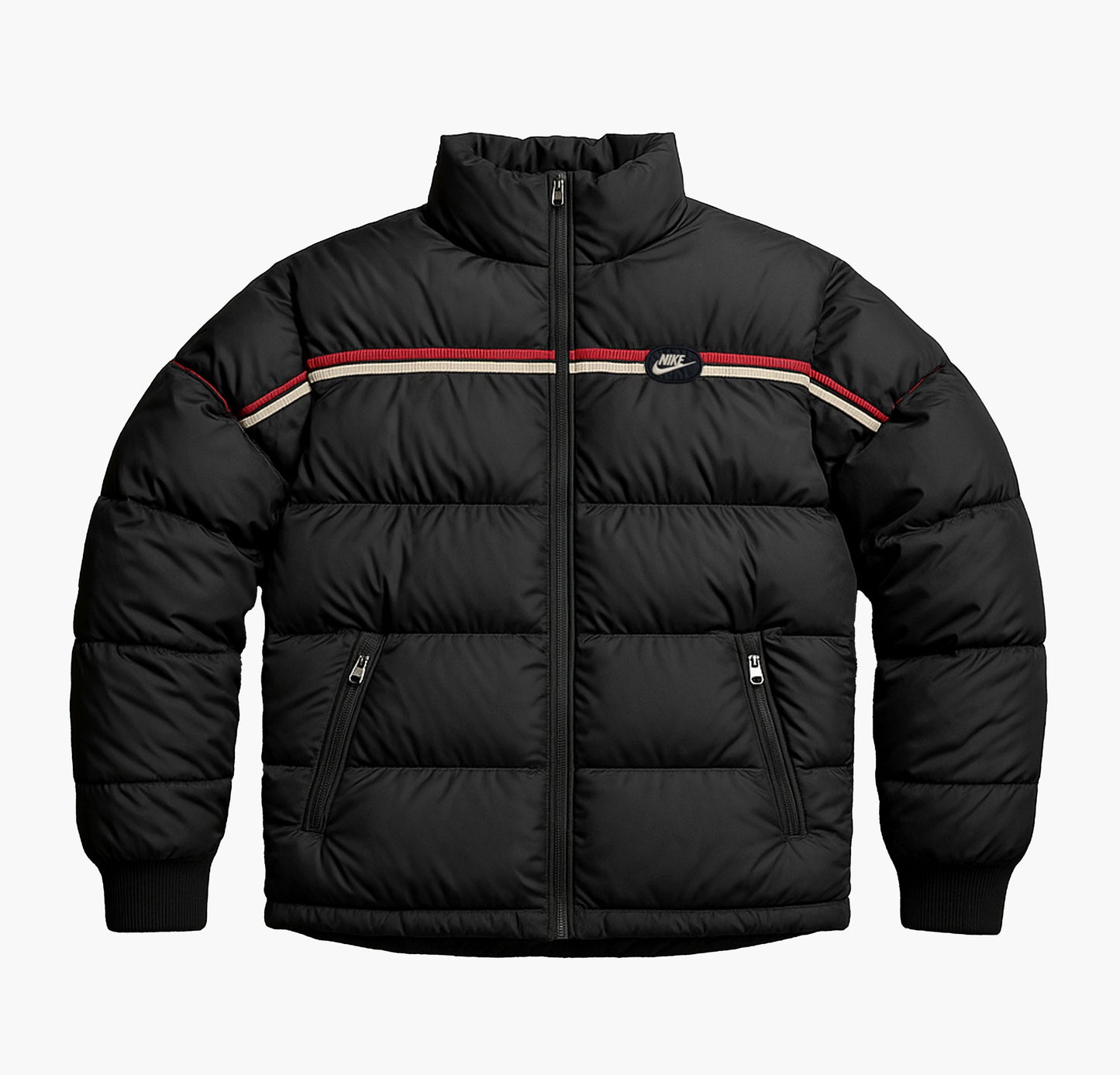 Nike Air Vintage Quilted Puffer Jacket Black / Red (S)