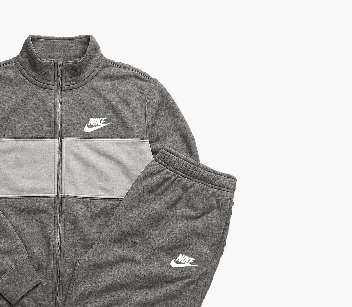 Nike Vintage Tracksuit Embroidered Logo Grey & White (S)
