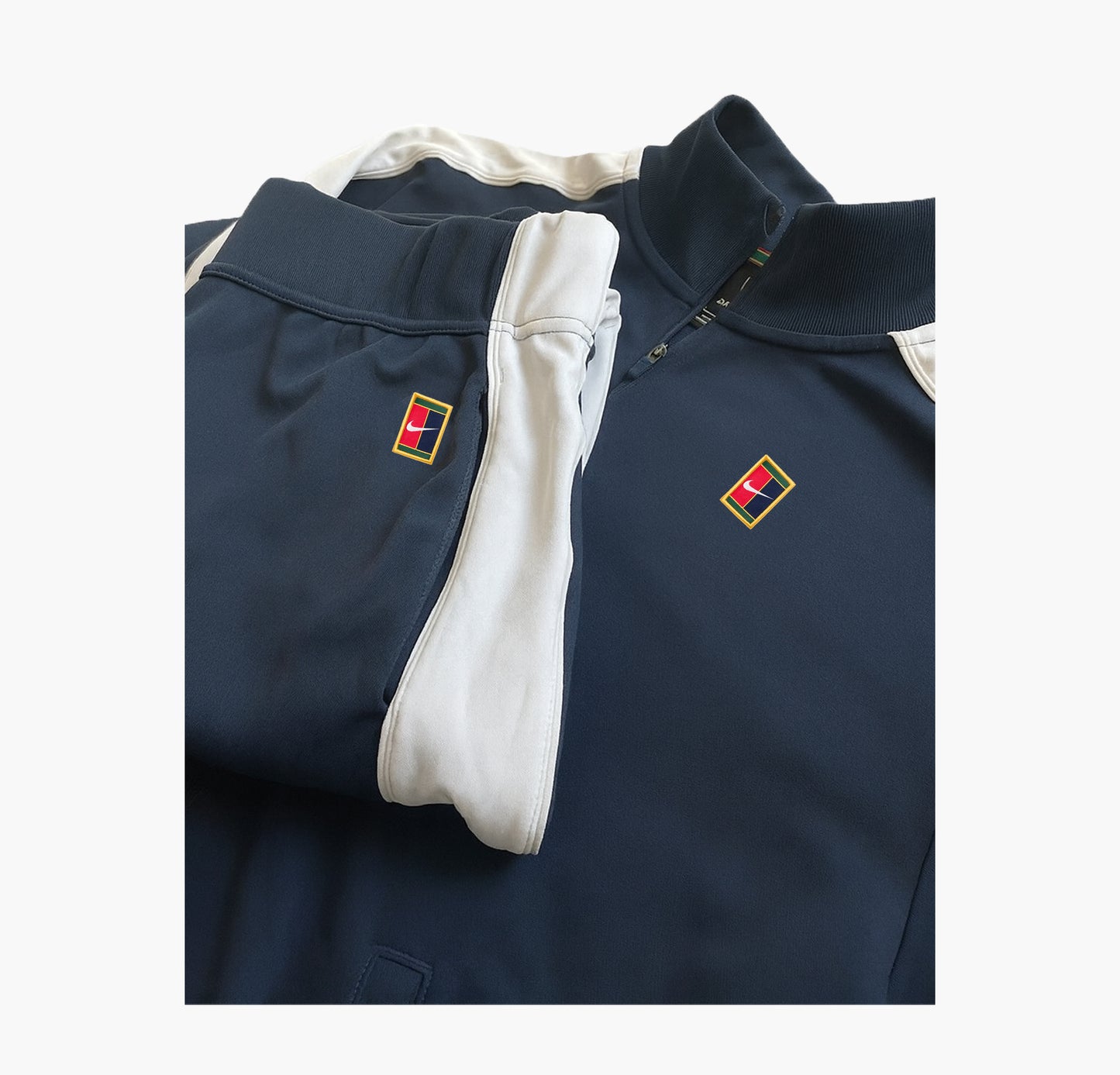 Nike Court Tracksuit Embroidered Logo Navy & White (S)