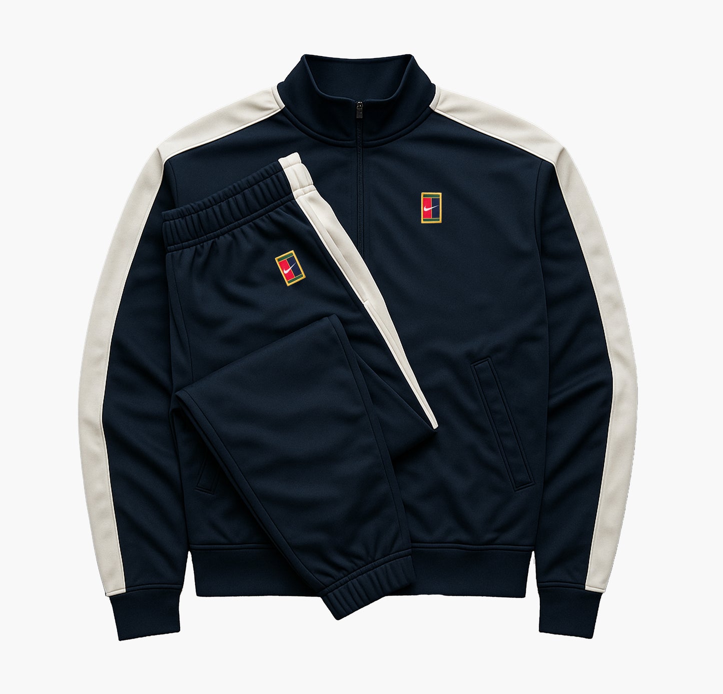 Nike Court Tracksuit Embroidered Logo Navy & White (S)