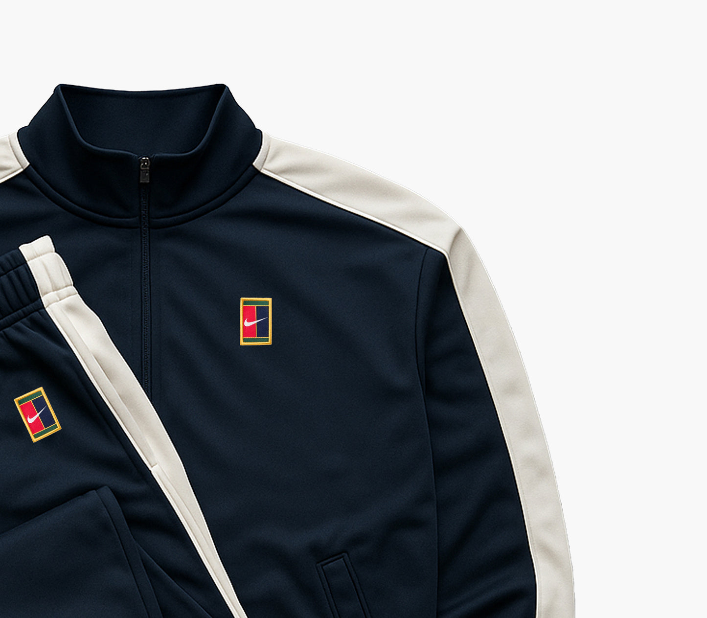Nike Court Tracksuit Embroidered Logo Navy & White (S)