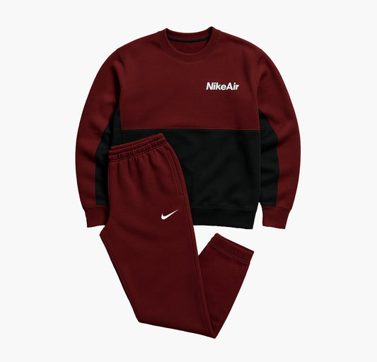 Nike Vintage Tracksuit Embroidered Logo Burgundy & Black (S)