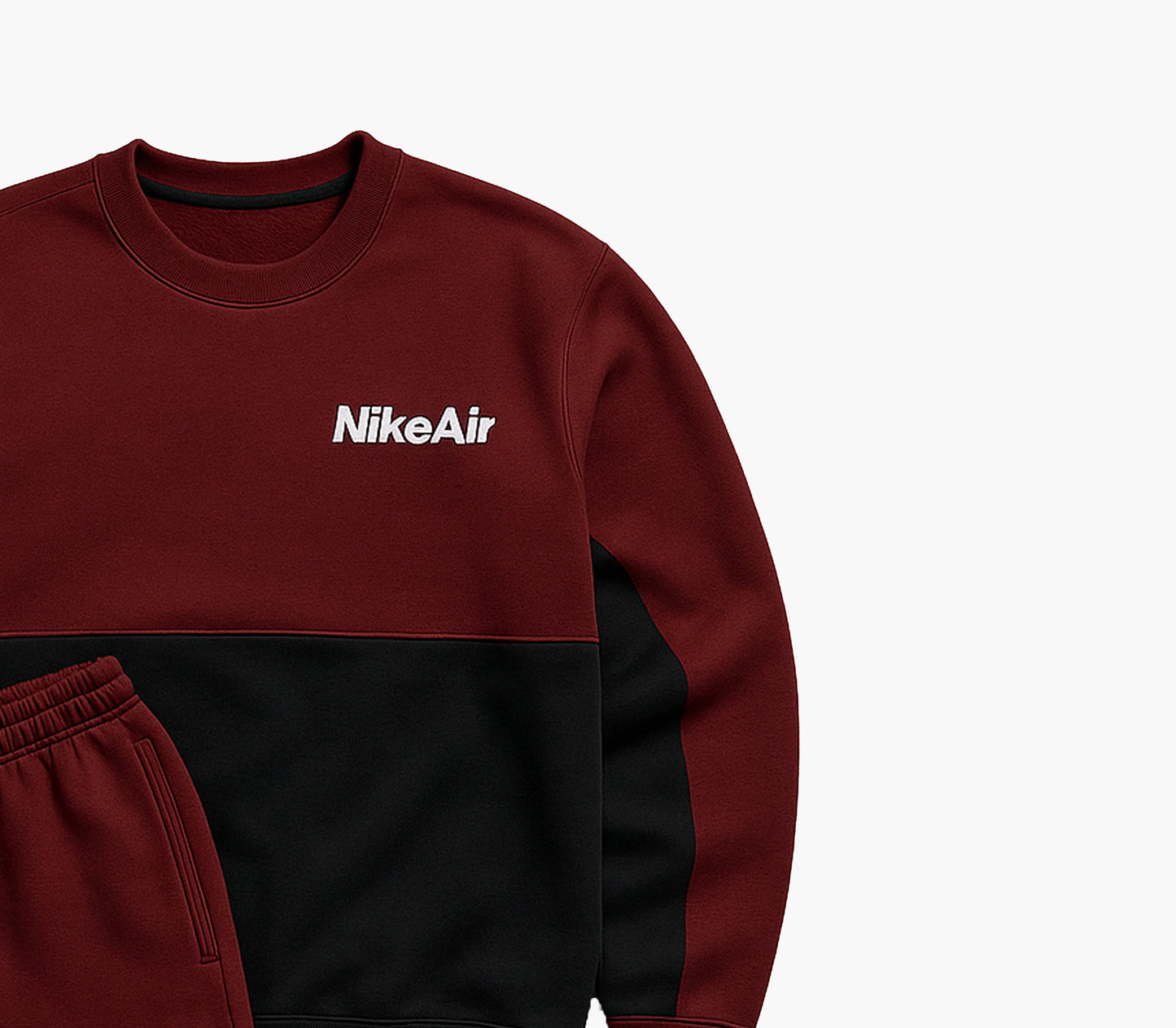 Nike Vintage Tracksuit Embroidered Logo Burgundy & Black (S)