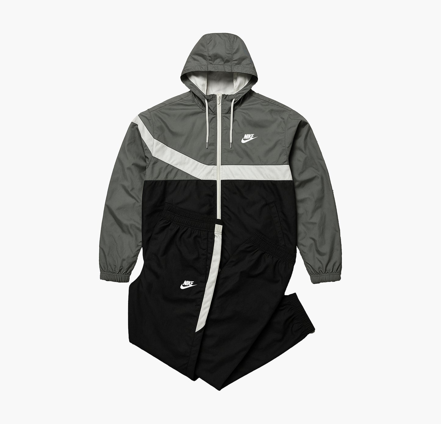 Nike Black & Grey Tracksuit Set Embroidered Logo (S)