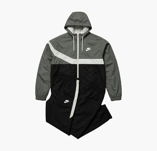 Nike Black & Grey Tracksuit Set Embroidered Logo (S)