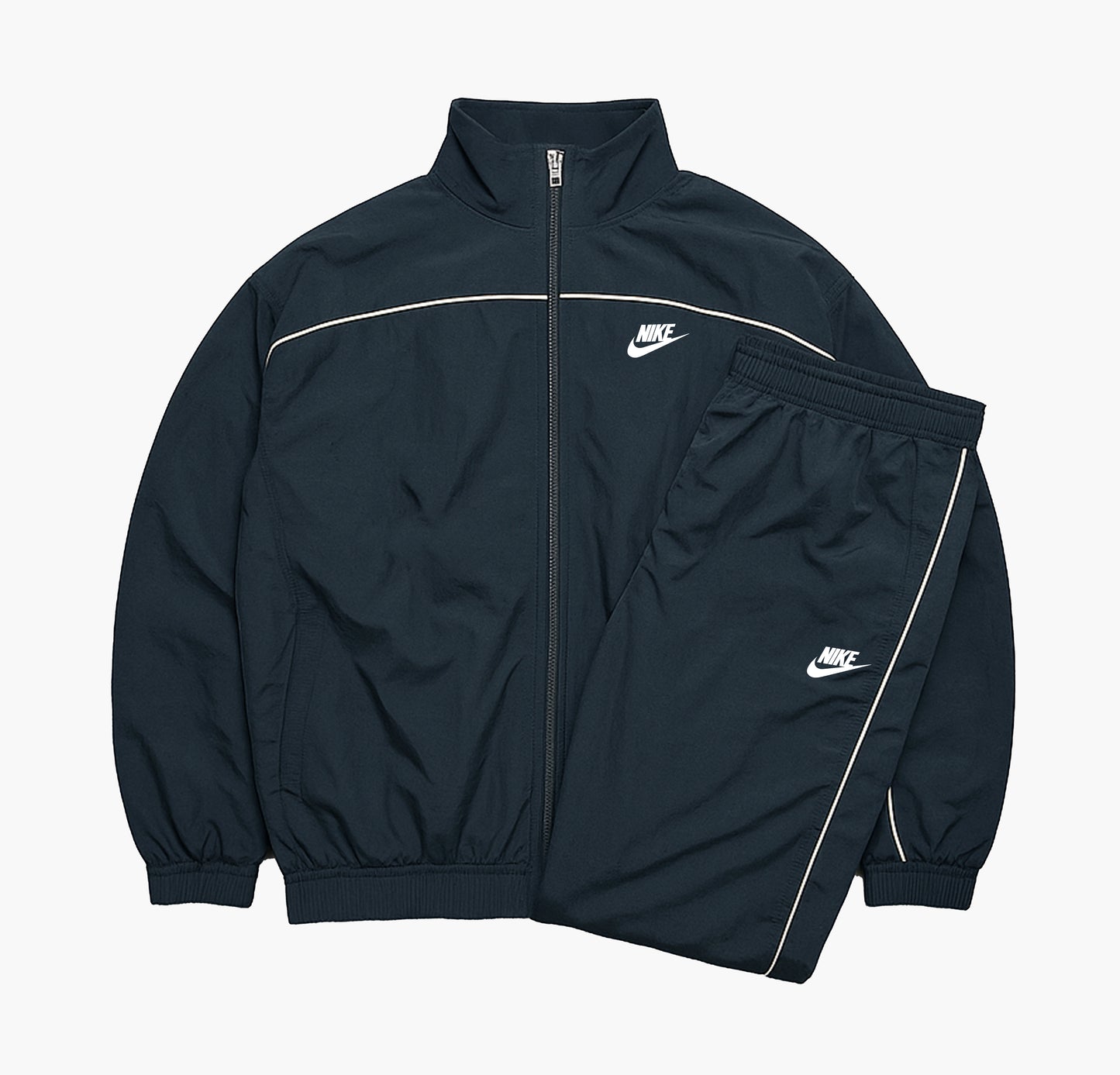 Nike Vintage Black & White Baggy Open-Leg Tracksuit (S)