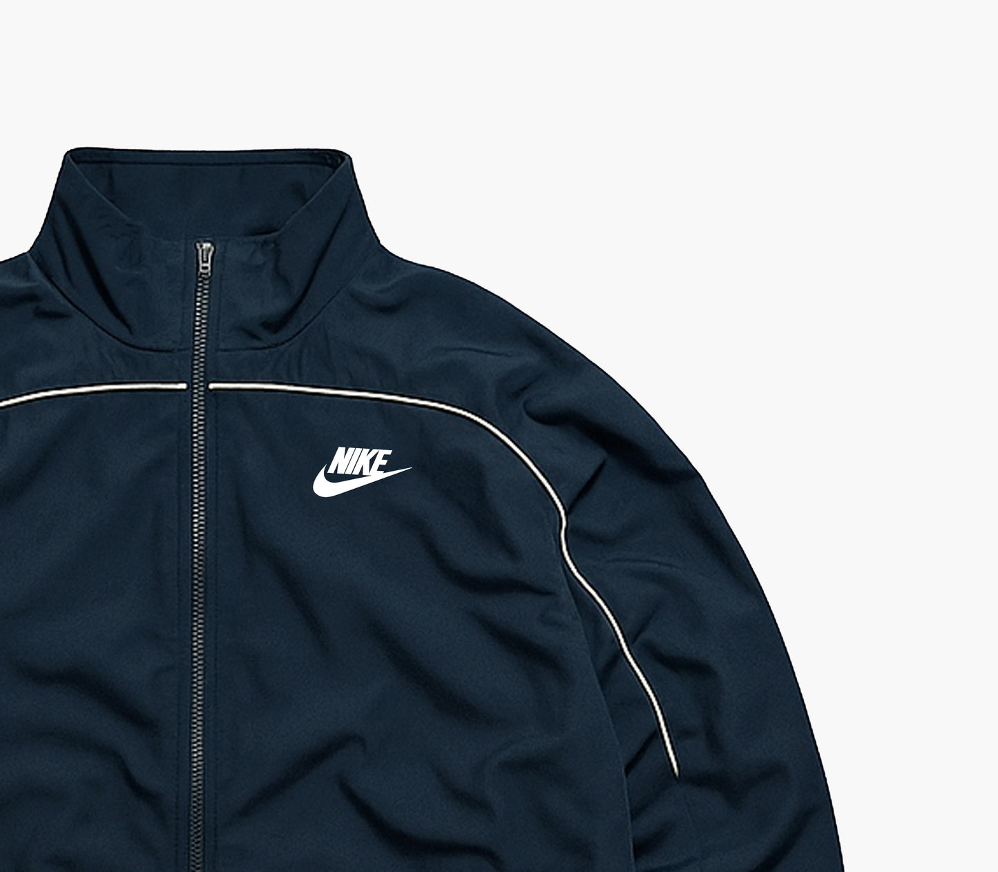 Nike Vintage Black & White Baggy Open-Leg Tracksuit (S)